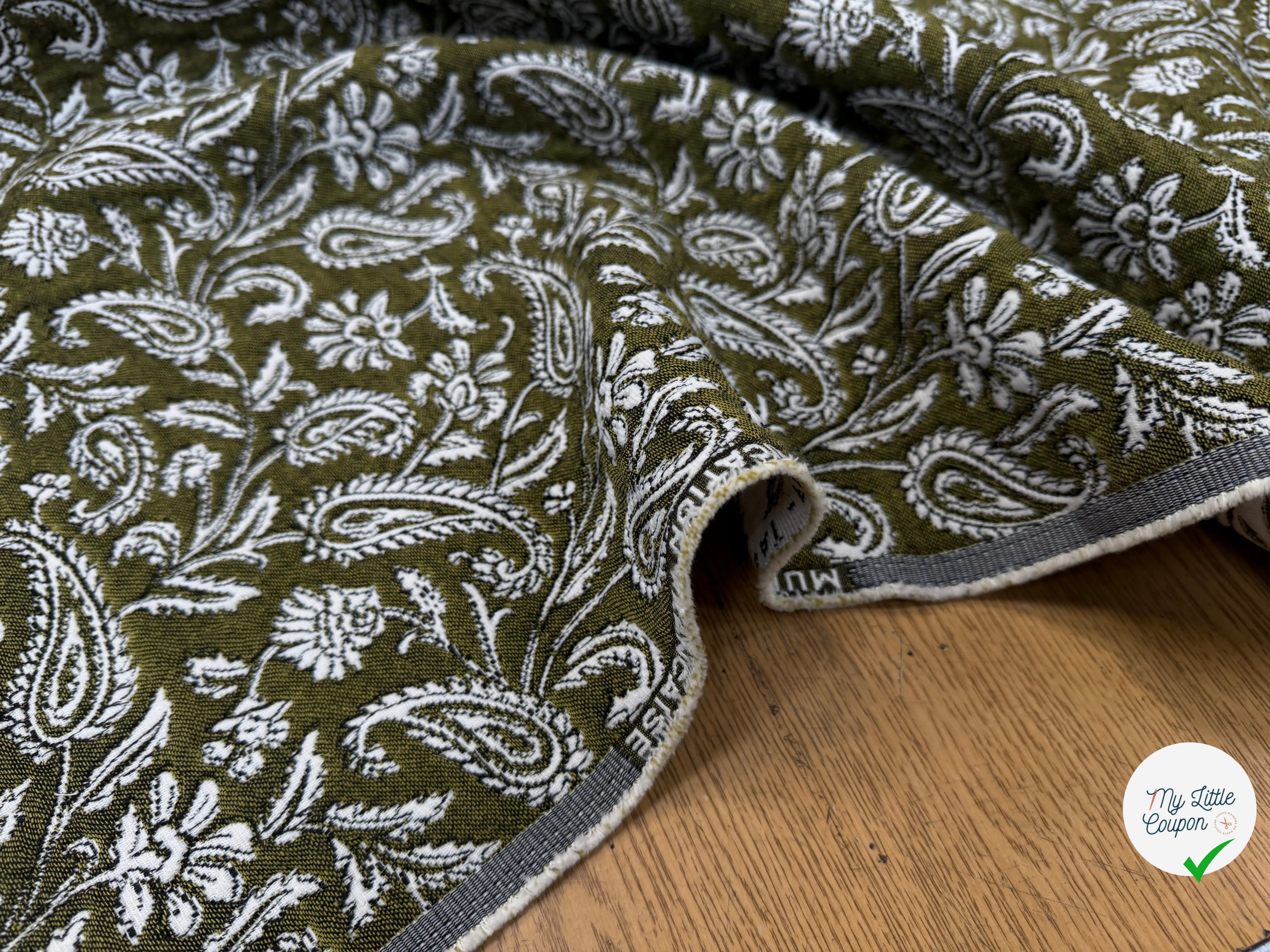 JACQUARD MUMBAI ALLOVER KAKI 140 CM - My Little Coupon