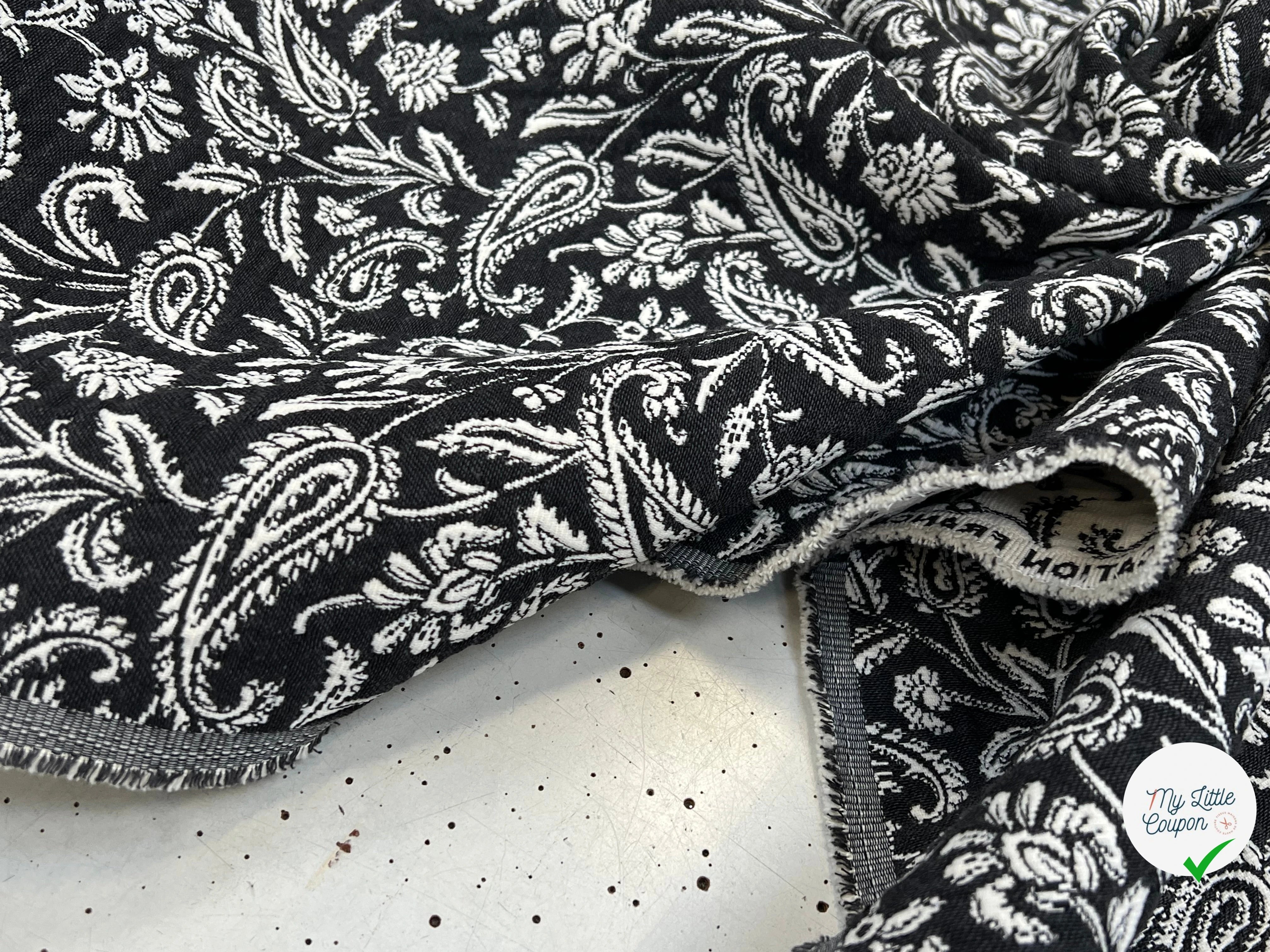 JACQUARD MUMBAI ALLOVER NOIR 140 CM - My Little Coupon