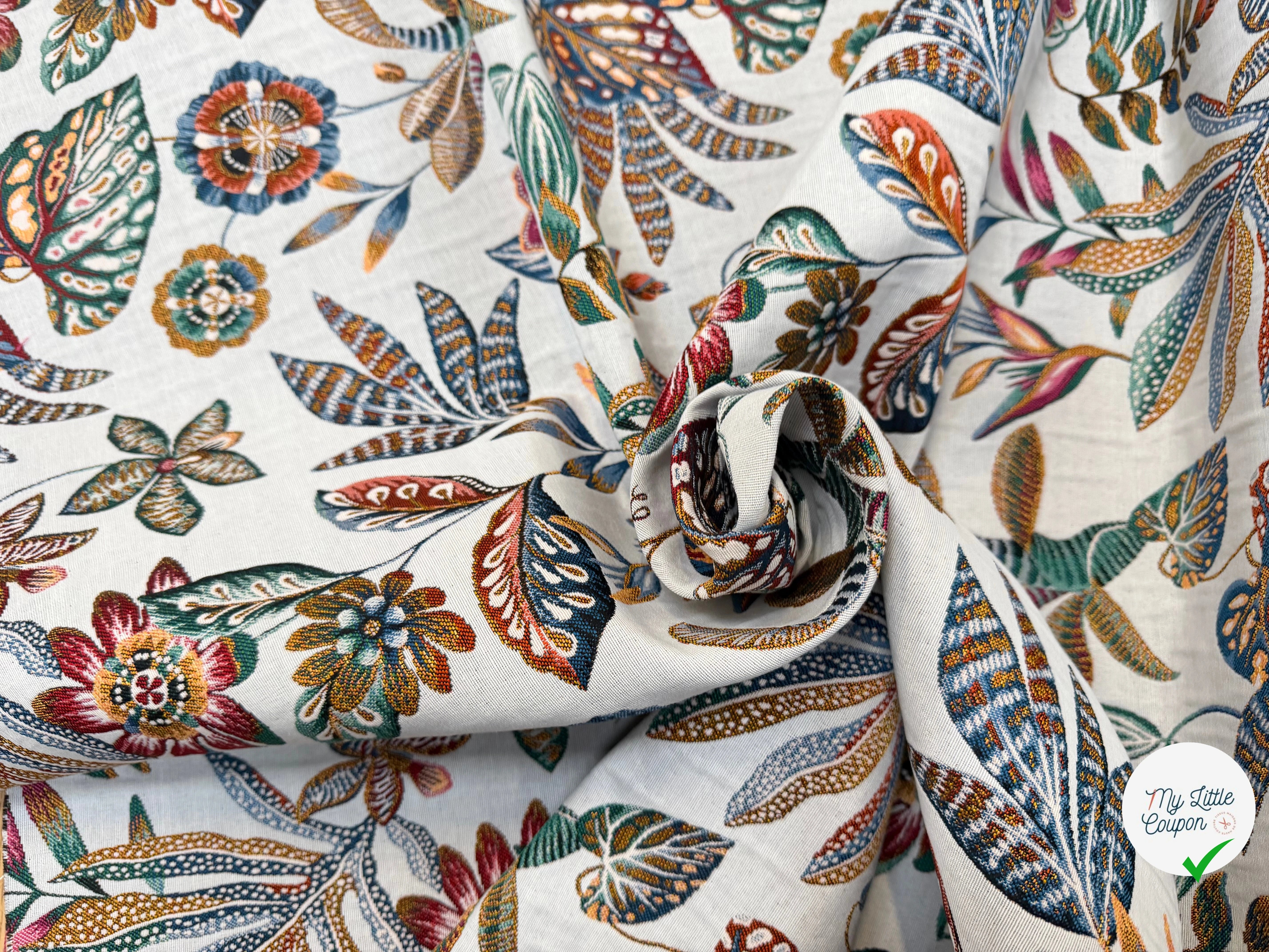 JACQUARD NEROLI ALLOVER BLANC 140 CM - My Little Coupon