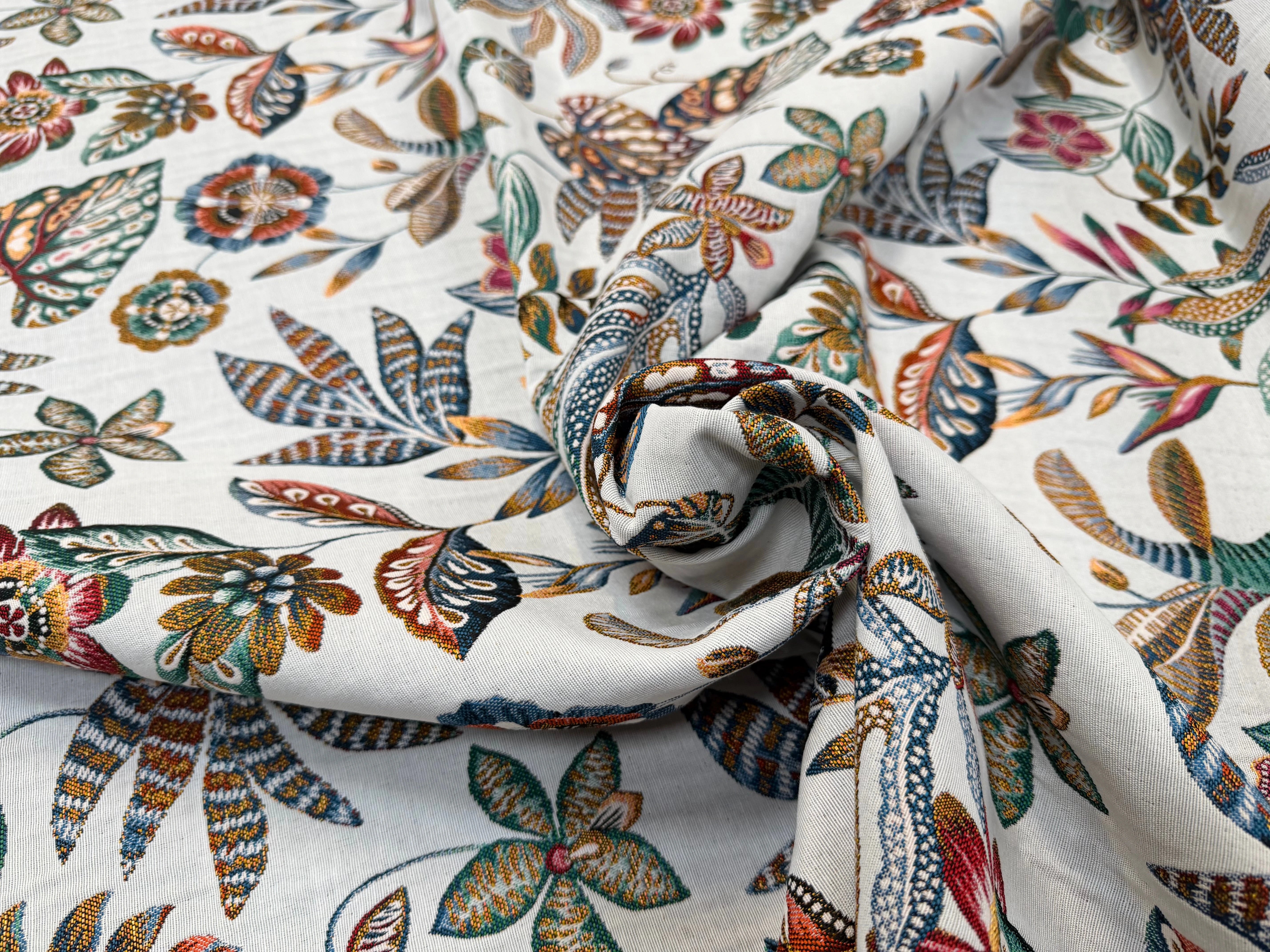 JACQUARD NEROLI ALLOVER BLANC 140 CM - My Little Coupon