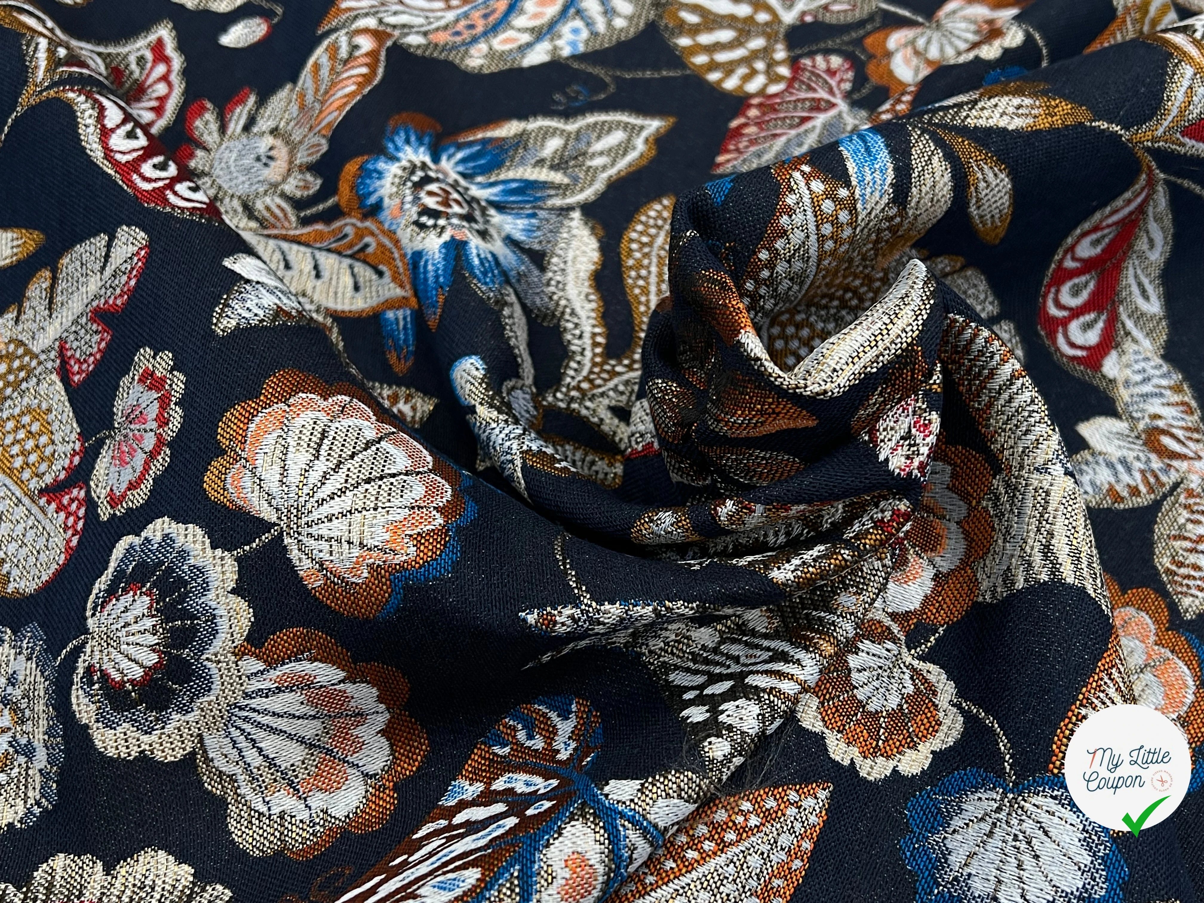 JACQUARD NEROLI ALLOVER NUIT 140 CM - My Little Coupon