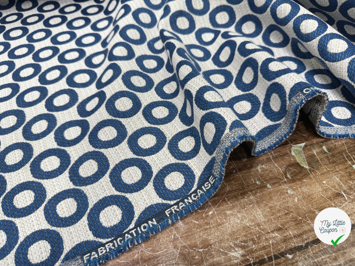JACQUARD OPALE ALLOVER BLEU 140 CM - My Little Coupon