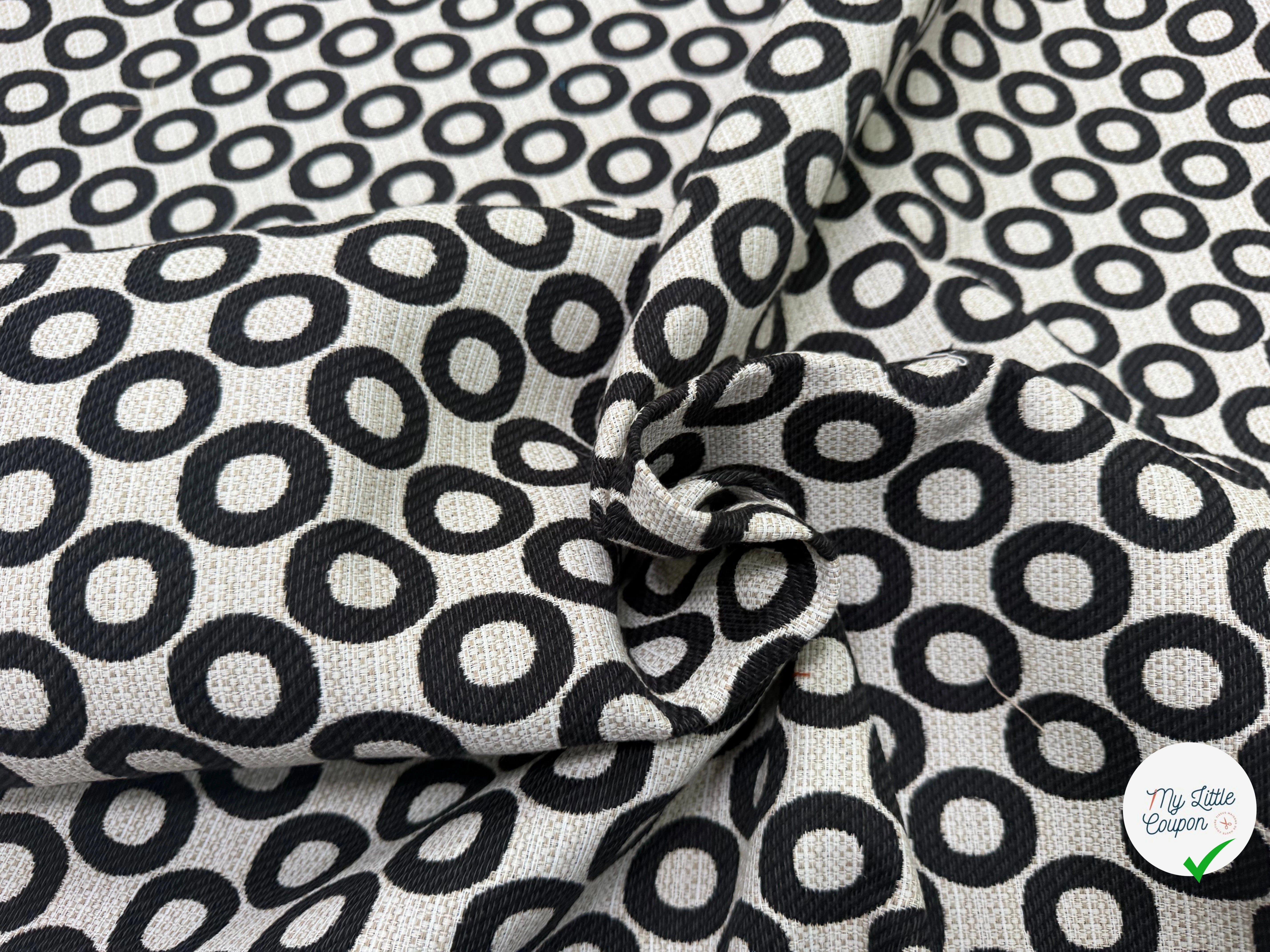 JACQUARD OPALE ALLOVER NOIR 140 CM - My Little Coupon