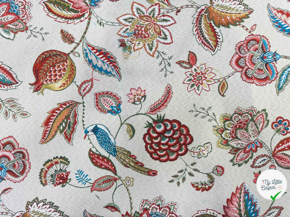 JACQUARD PALAMPORE ALLOVER COLORIS LIN 140 CM - My Little Coupon