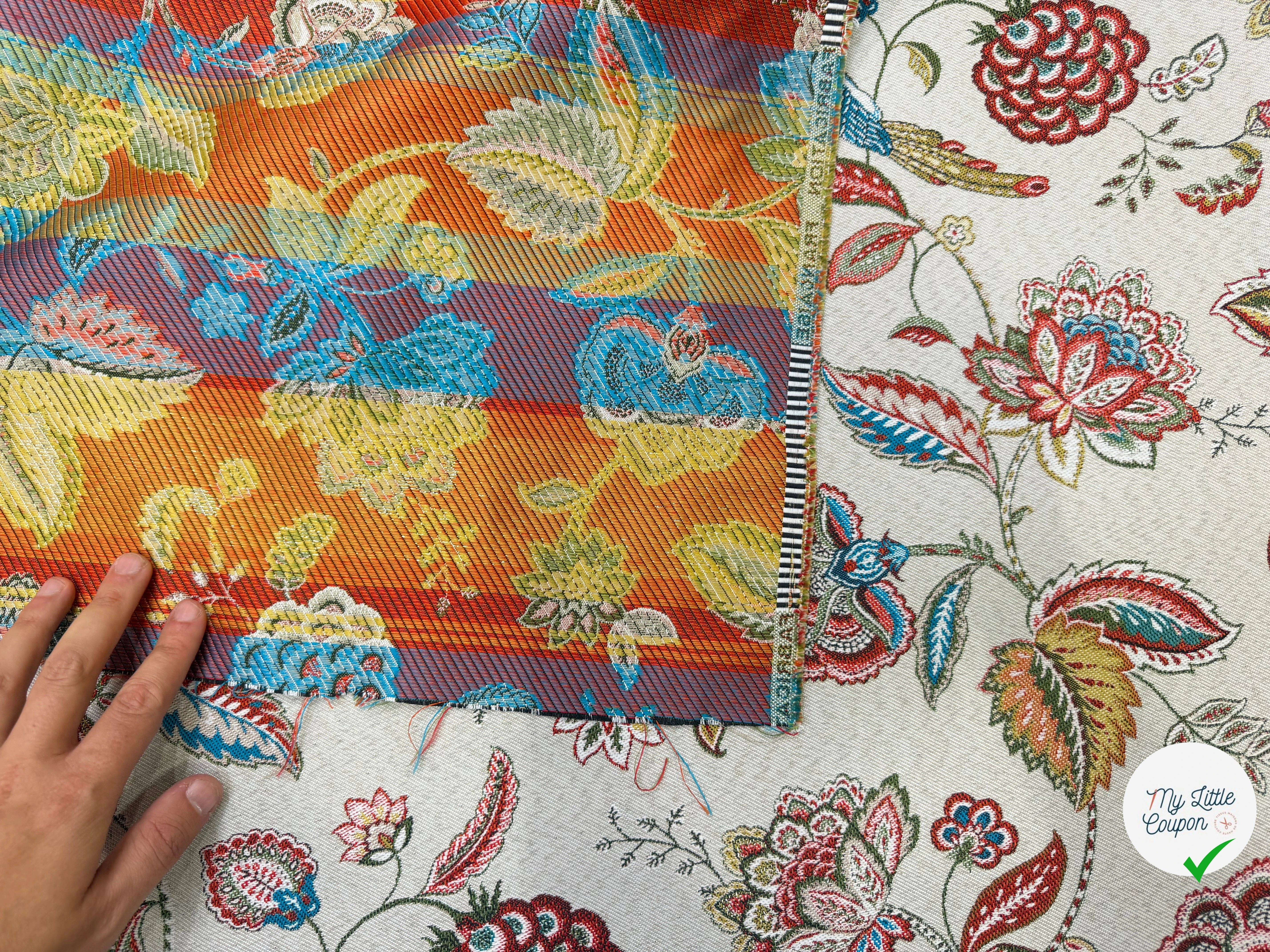 JACQUARD PALAMPORE ALLOVER COLORIS LIN 140 CM - My Little Coupon