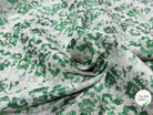 JACQUARD PREMIUM MOTIFS FLORAUX VERT FOND ÉCRU - My Little Coupon
