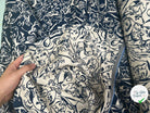 JACQUARD REVERSIBLE FACE BLEU FACE CREME LIONNE - My Little Coupon