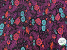 JACQUARD REVERSIBLE RAYURES ORANGE ET BLEU ET FLEURS - My Little Coupon