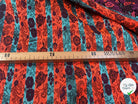 JACQUARD REVERSIBLE RAYURES ORANGE ET BLEU ET FLEURS - My Little Coupon