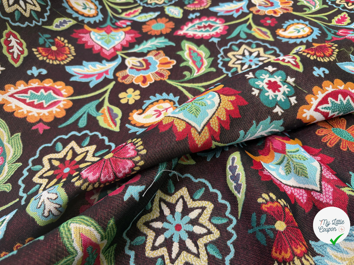 JACQUARD SHAMAN ALLOVER NOIR 160 CM - My Little Coupon