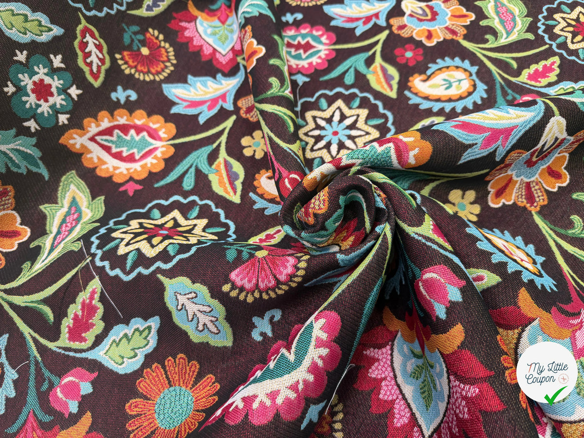 JACQUARD SHAMAN ALLOVER NOIR 160 CM - My Little Coupon