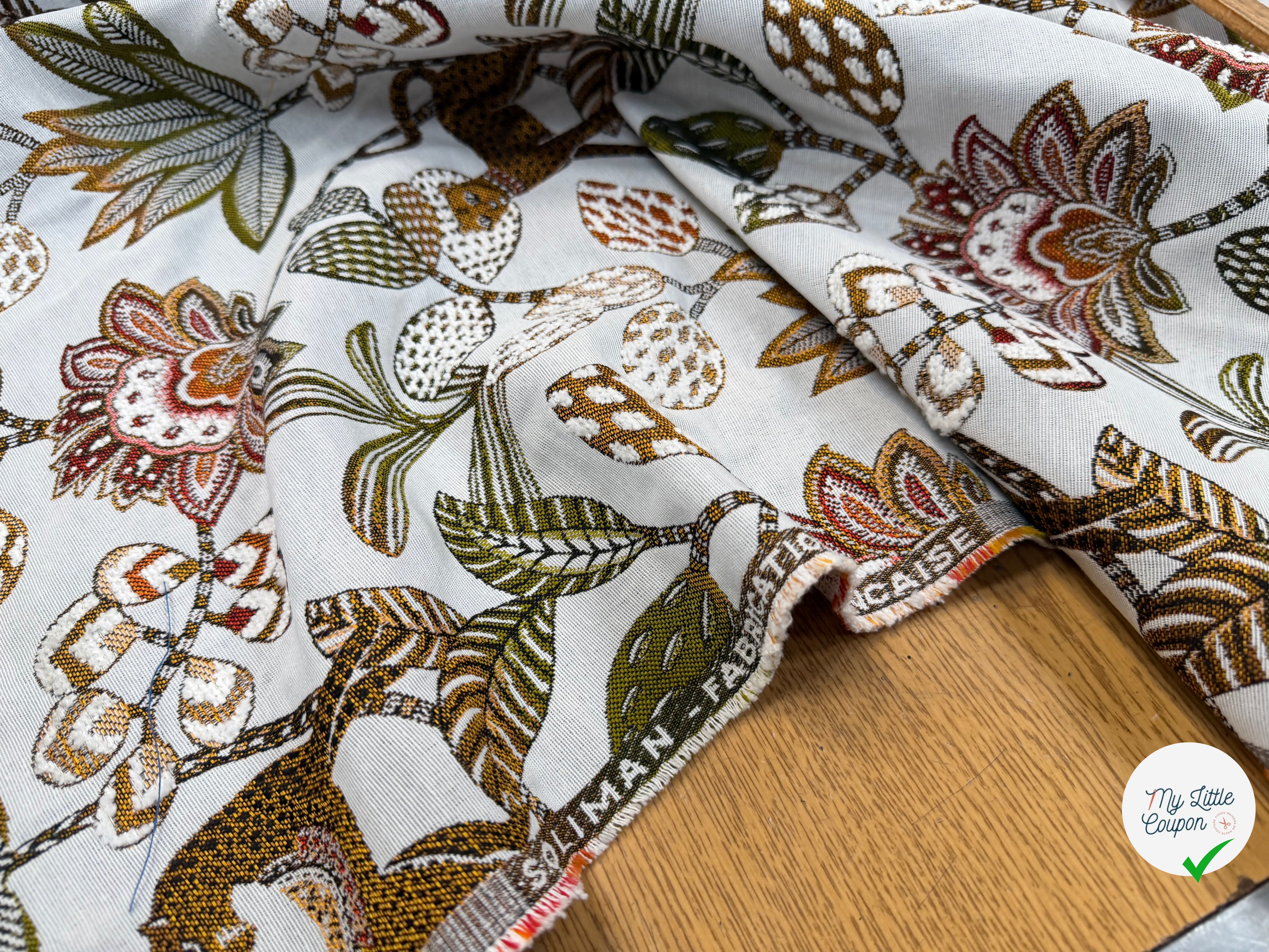 JACQUARD SOLIMAN ALLOVER BLANC 140 CM - My Little Coupon