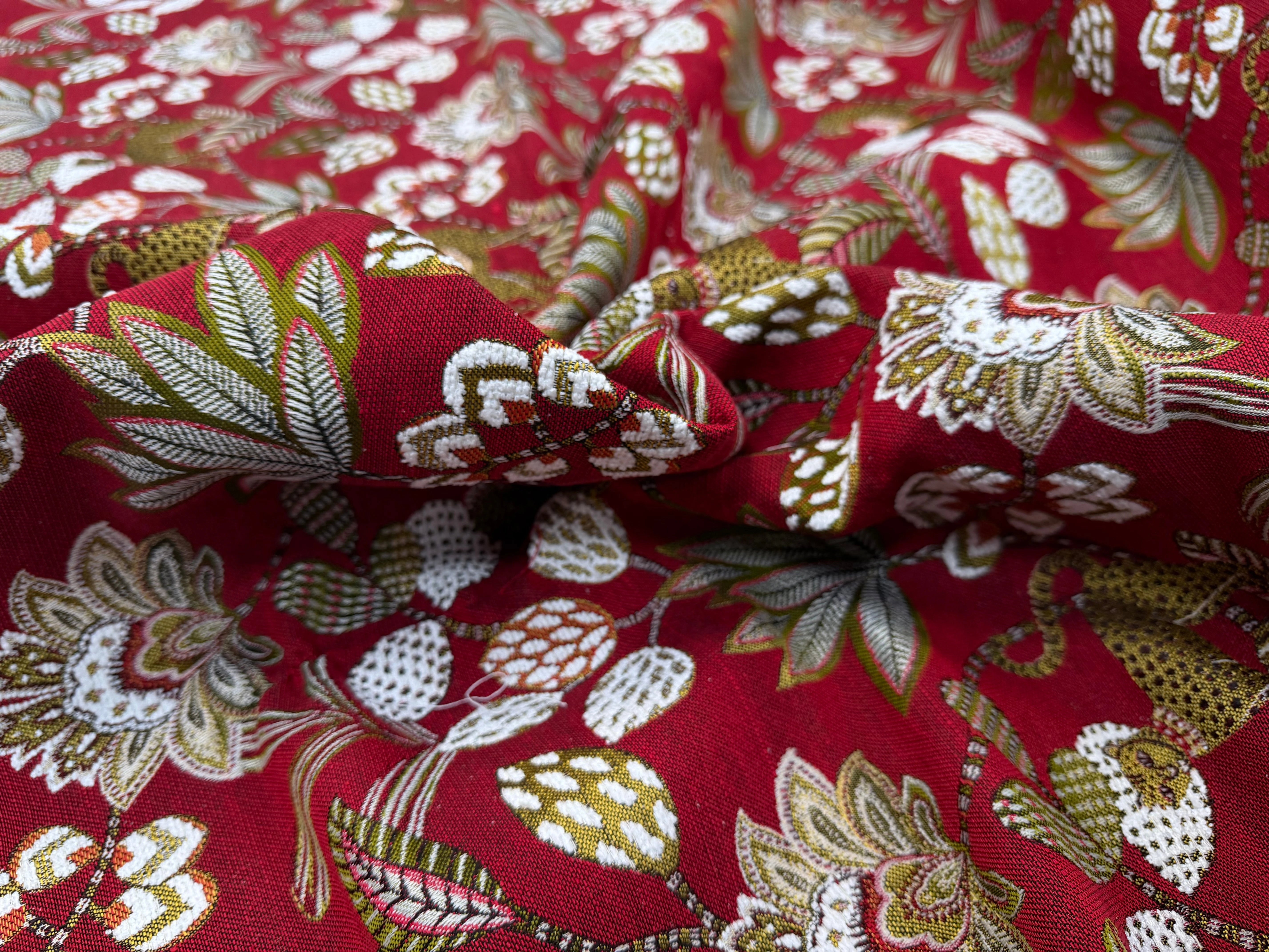 JACQUARD SOLIMAN ALLOVER ROUGE 140 CM - My Little Coupon