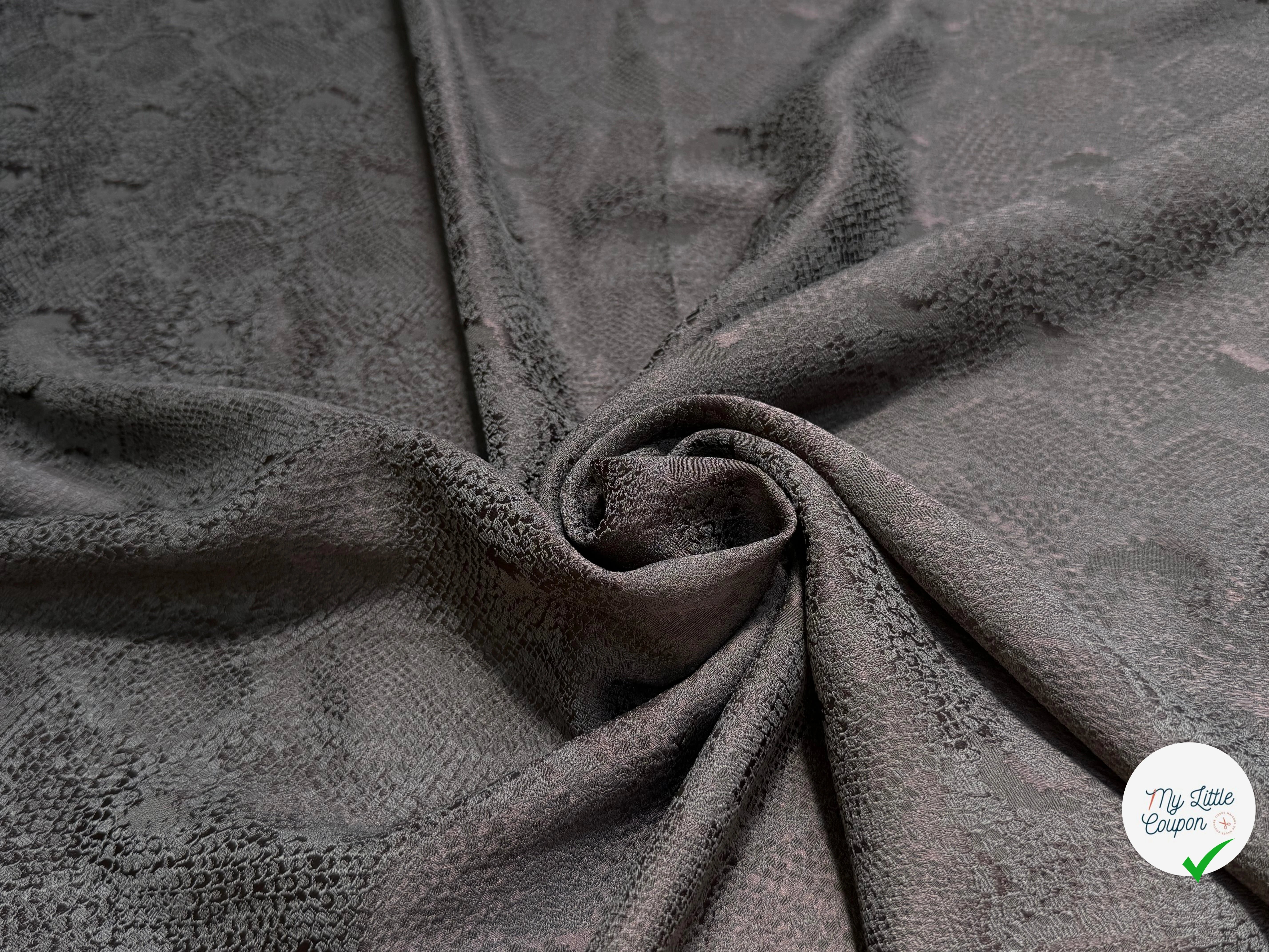 JACQUARD SOUPLE PYTHON GRIS MARRON - My Little Coupon