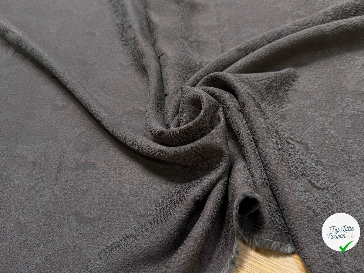 JACQUARD SOUPLE PYTHON GRIS MARRON - My Little Coupon