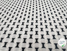 JACQUARD STRETECH RÉVERSIBLE DUO DE LIGNES BLANCHES ET BOUTON PUSH - coupon de tissu de 3 mètres - My Little Coupon - tissu - coudre
