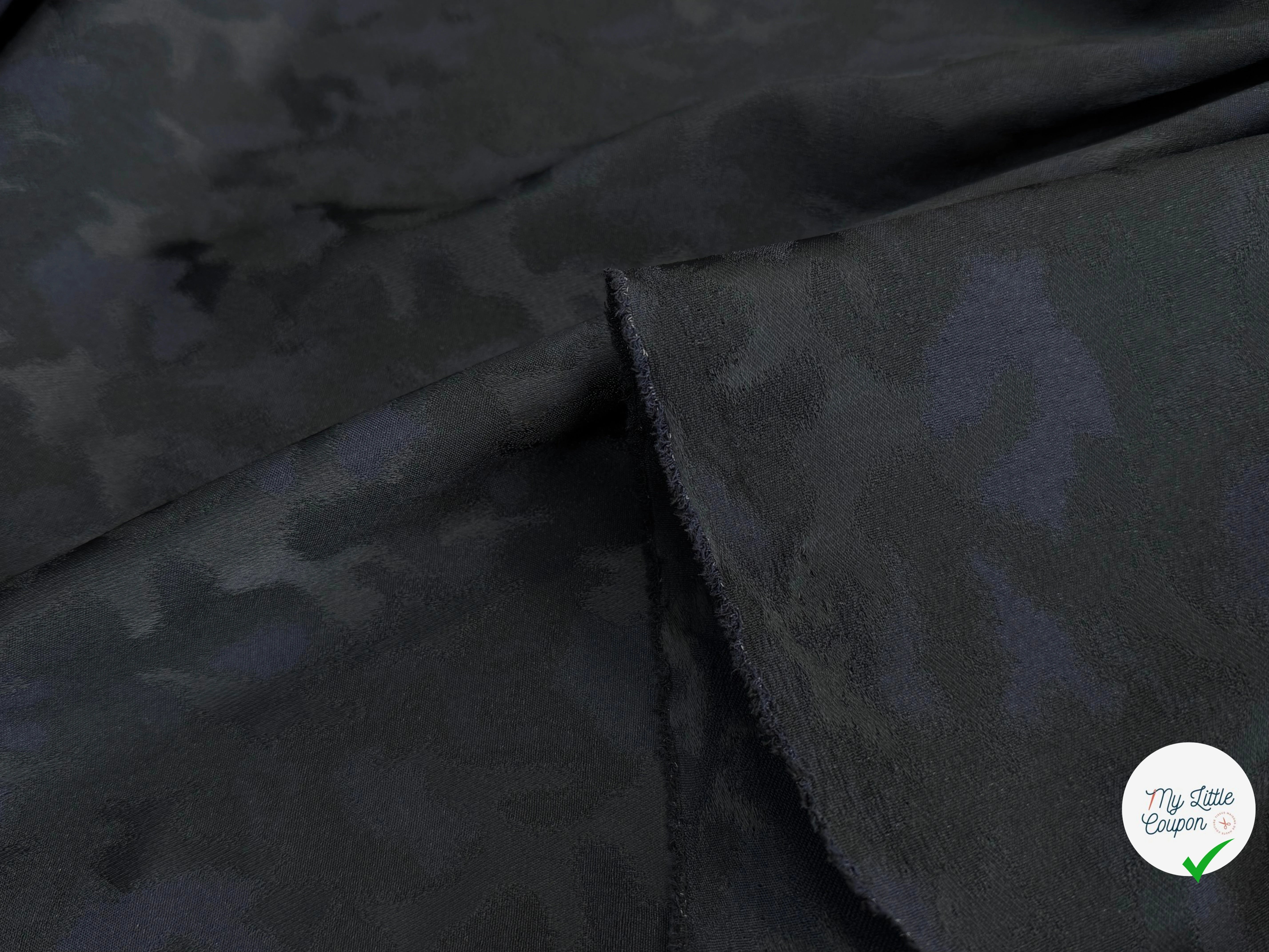 JACQUARD TAILLEUR ULTRA BEAU REVERSIBLE NAVY NOIR STRETCH - My Little Coupon