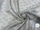JACQUARD TISSÉ MOTIFS GÉOMÉTRIQUES BLEU GRIS LAVANDE - My Little Coupon