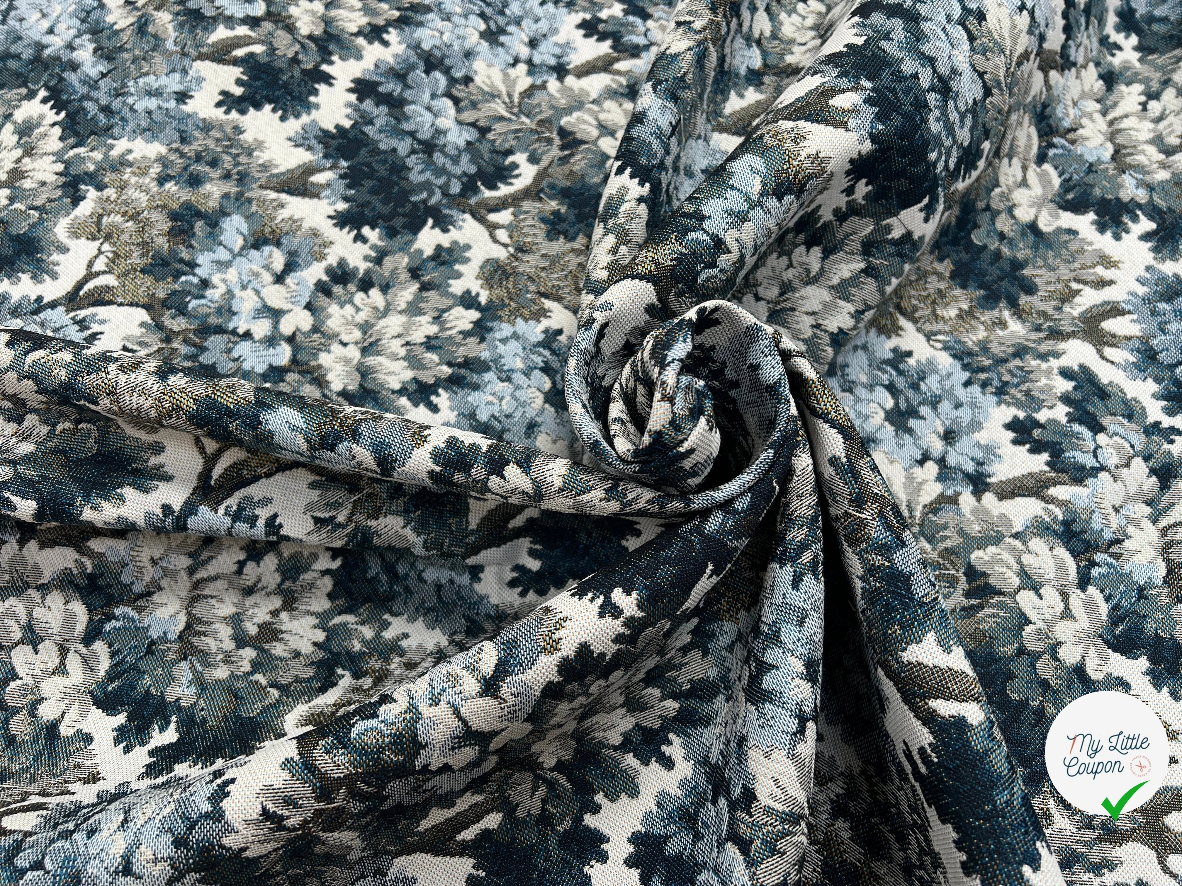 JACQUARD TISSÉ TEINT AUBUSSON ALLOVER BLEU - My Little Coupon