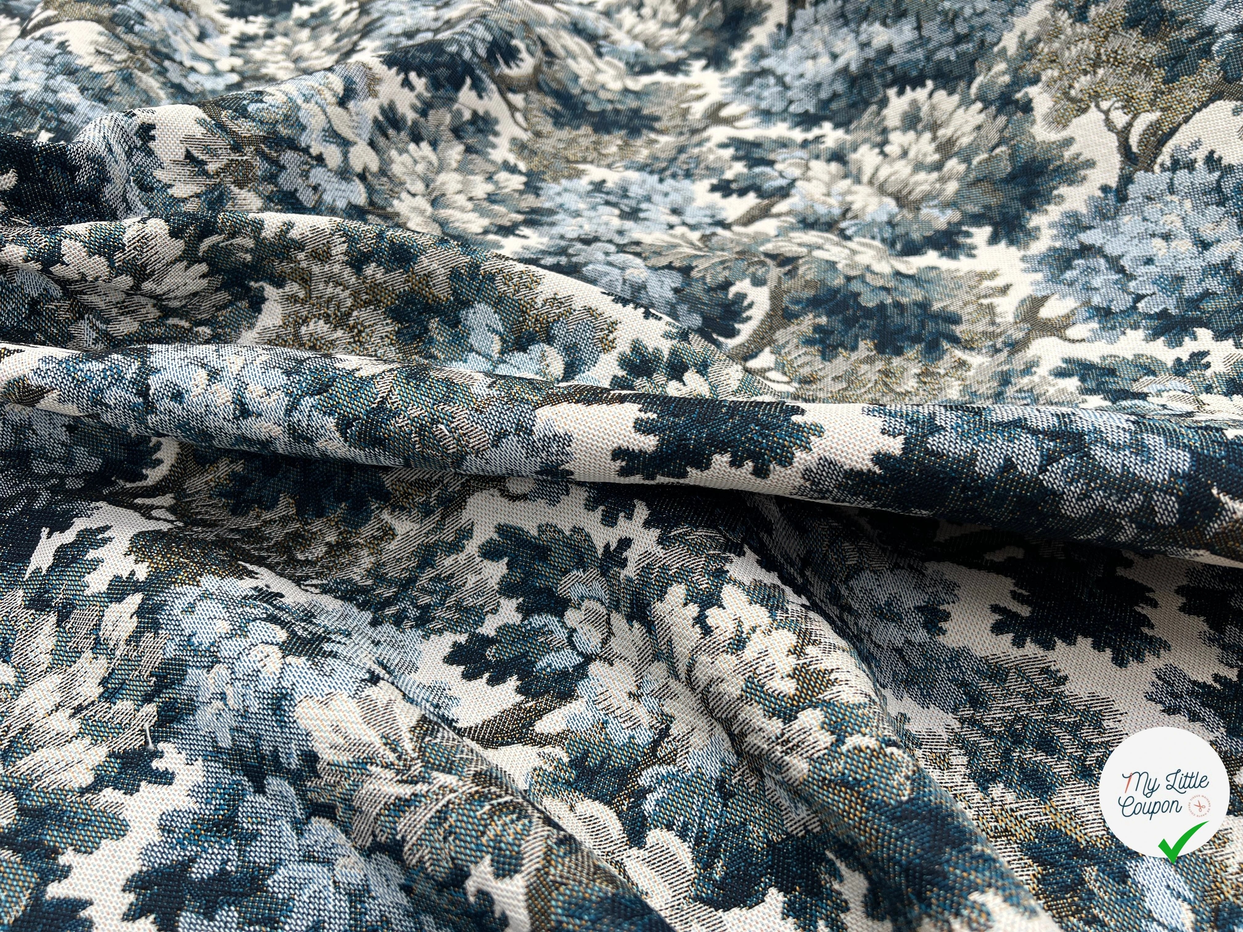JACQUARD TISSÉ TEINT AUBUSSON ALLOVER BLEU - My Little Coupon