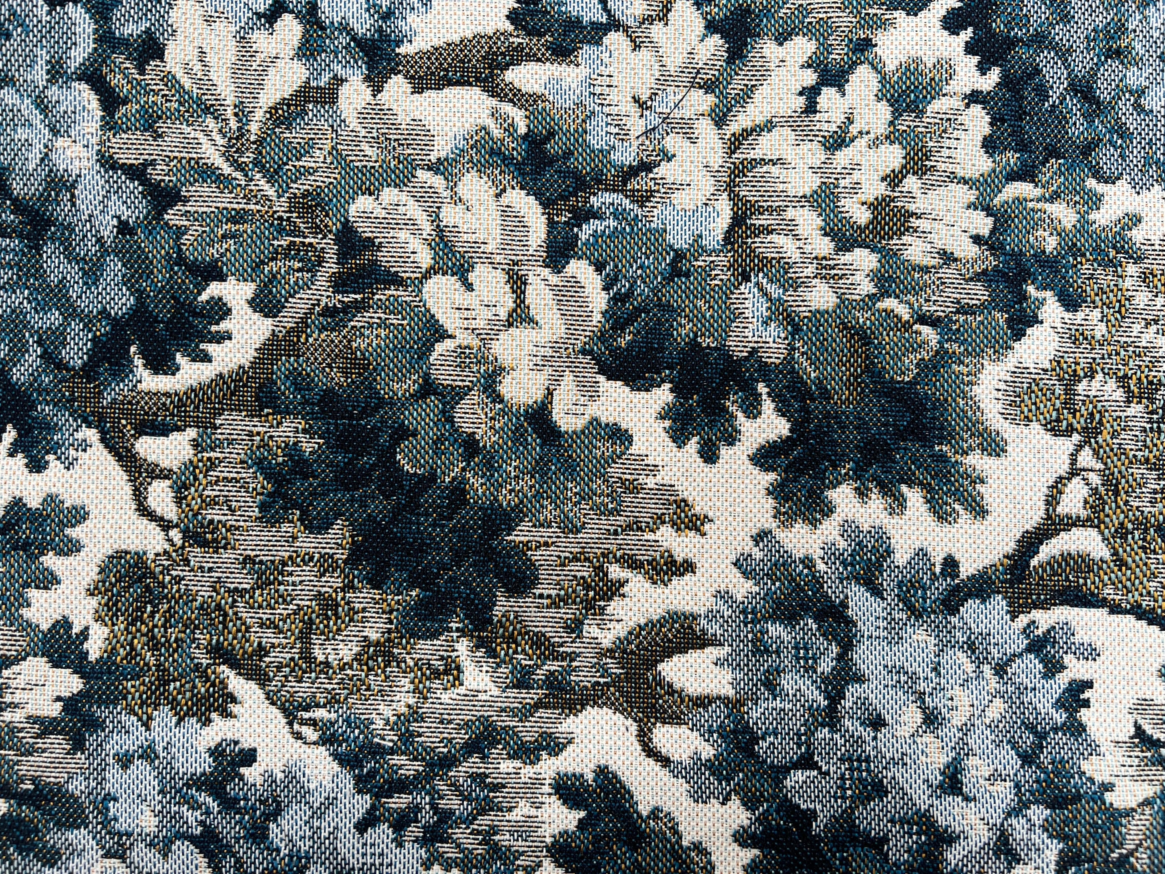 JACQUARD TISSÉ TEINT AUBUSSON ALLOVER BLEU - My Little Coupon