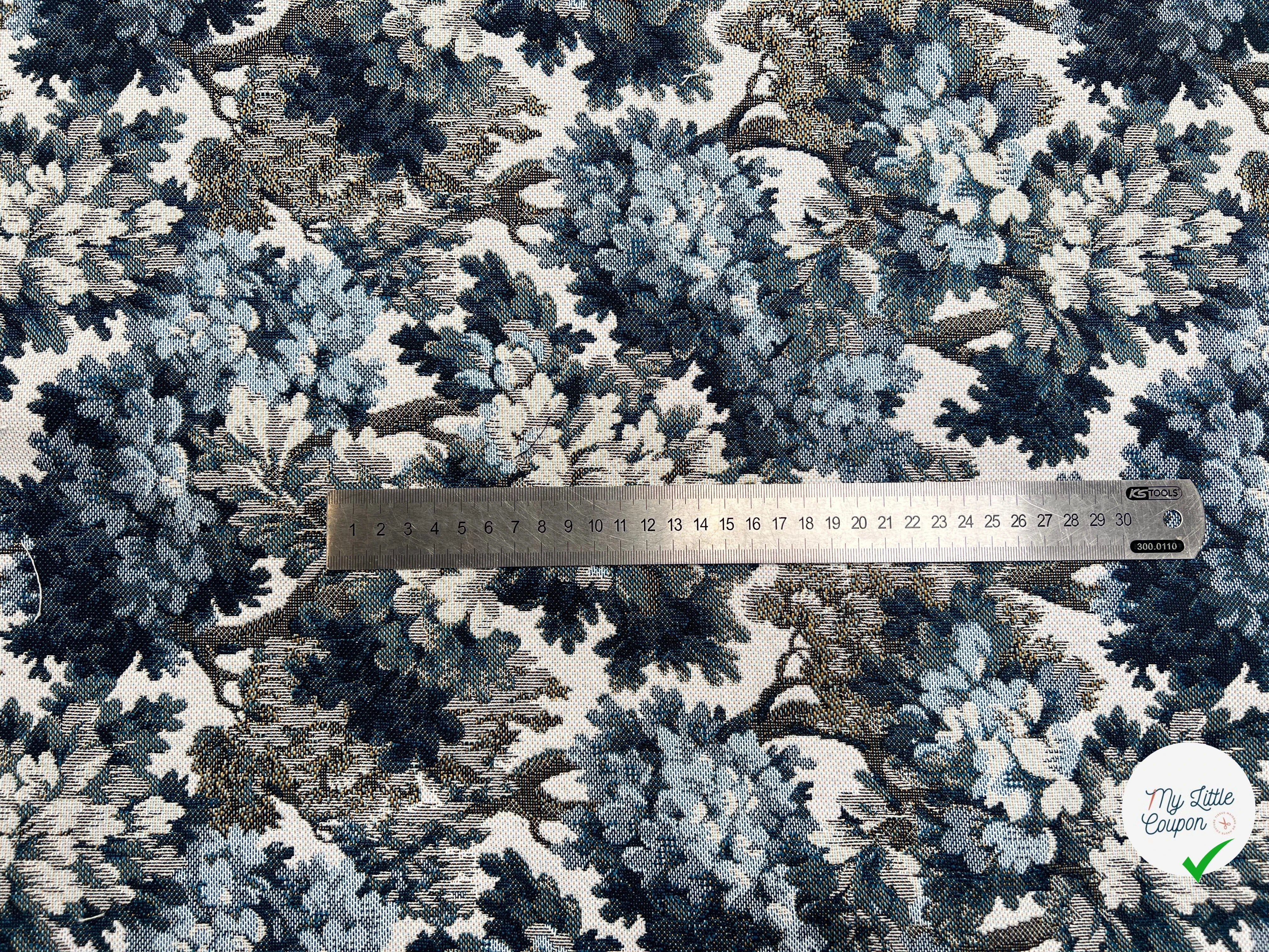 JACQUARD TISSÉ TEINT AUBUSSON ALLOVER BLEU - My Little Coupon
