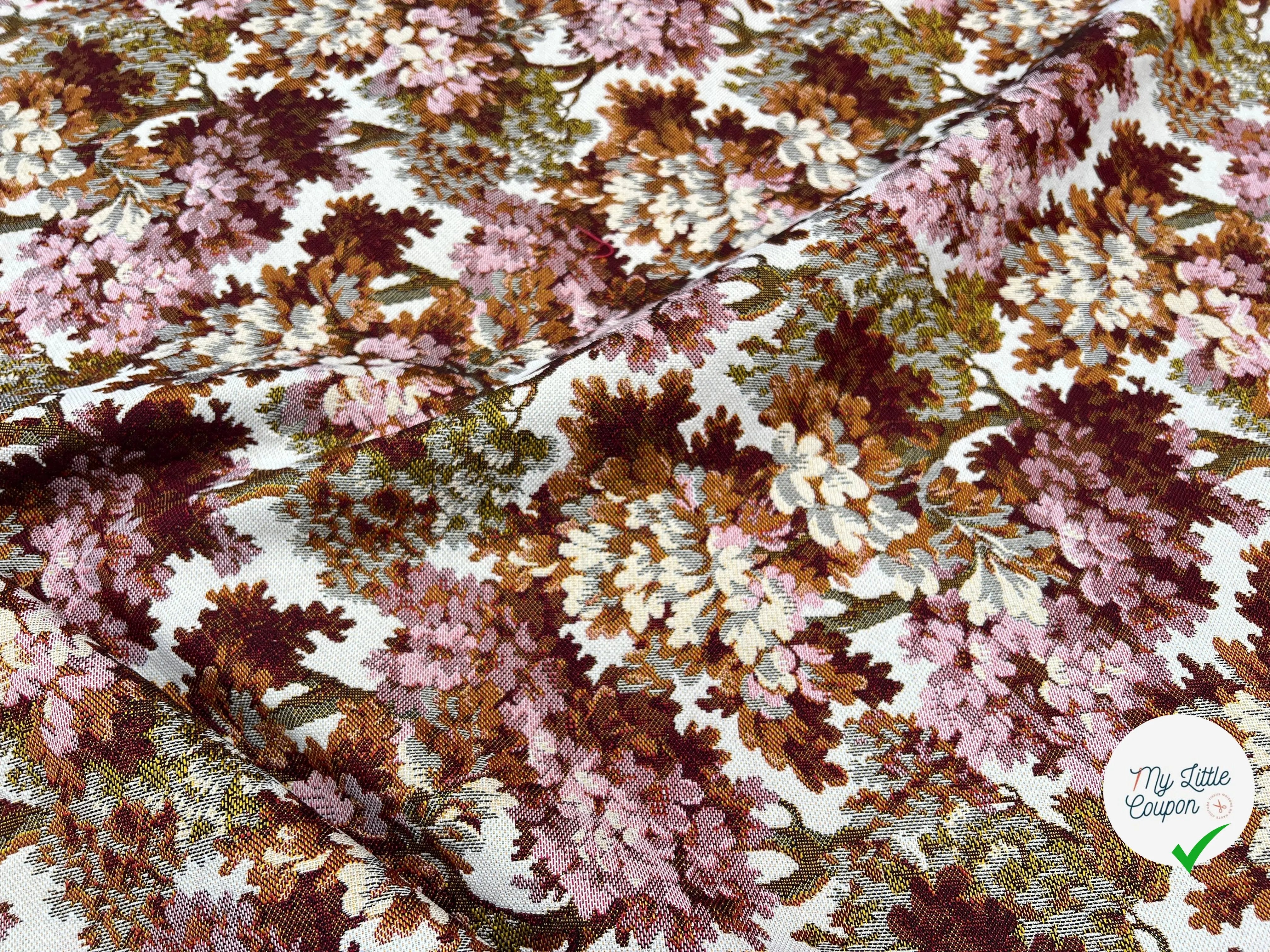JACQUARD AUBUSSON DYED TISSUE ALL OVER RUST - My Little Coupon
