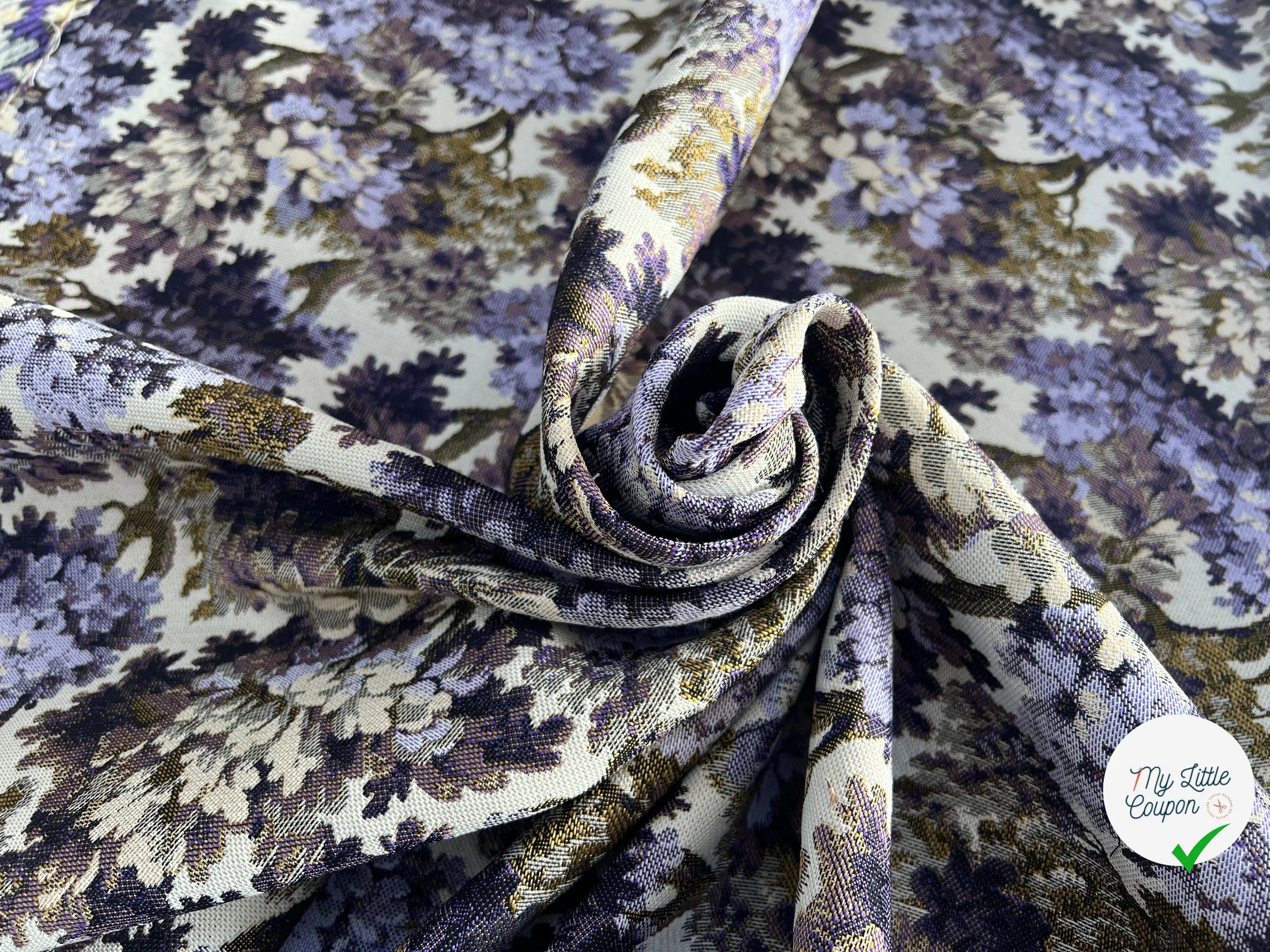 JACQUARD TISSÉ TEINT AUBUSSON ALLOVER VIOLET - My Little Coupon