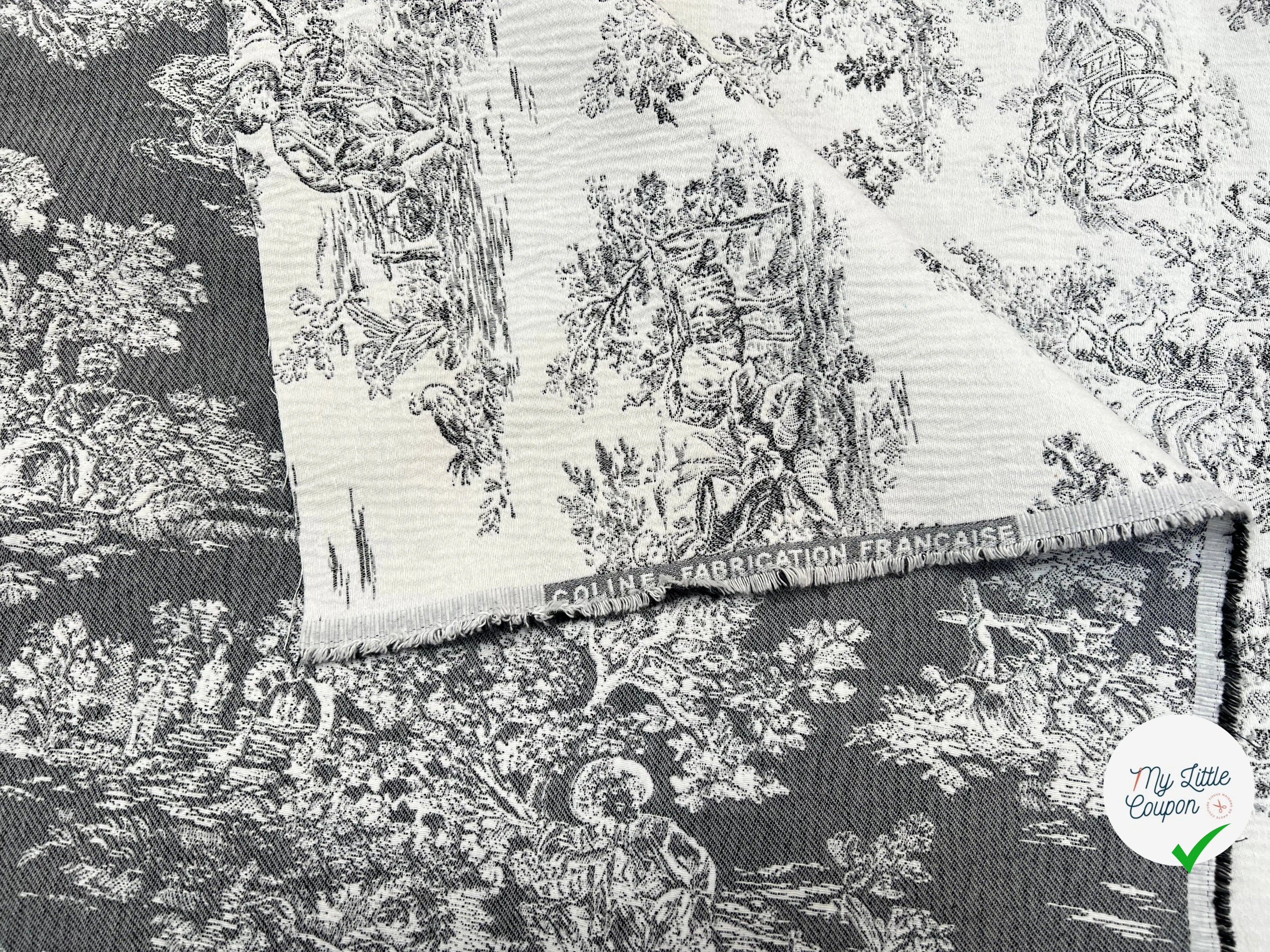JACQUARD TISSÉ TEINT COLLINE ALLOVER ANTHRACITE - My Little Coupon