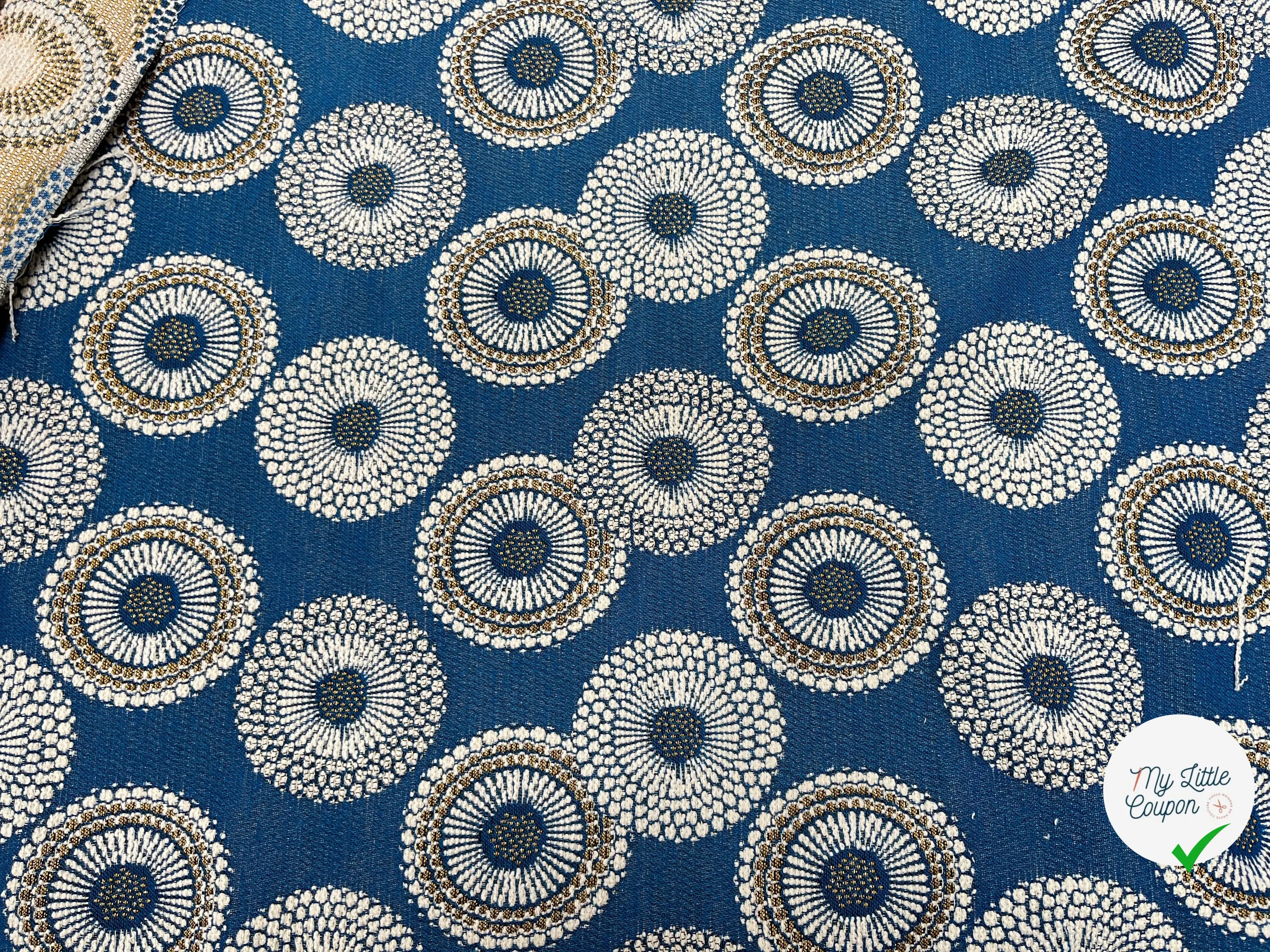 JACQUARD TISSÉ TEINT JOJOBA ALLOVER BLEU - My Little Coupon