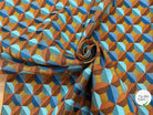 JACQUARD TISSÉ TEINT PAOLA ALLOVER ORANGE BLEU - My Little Coupon