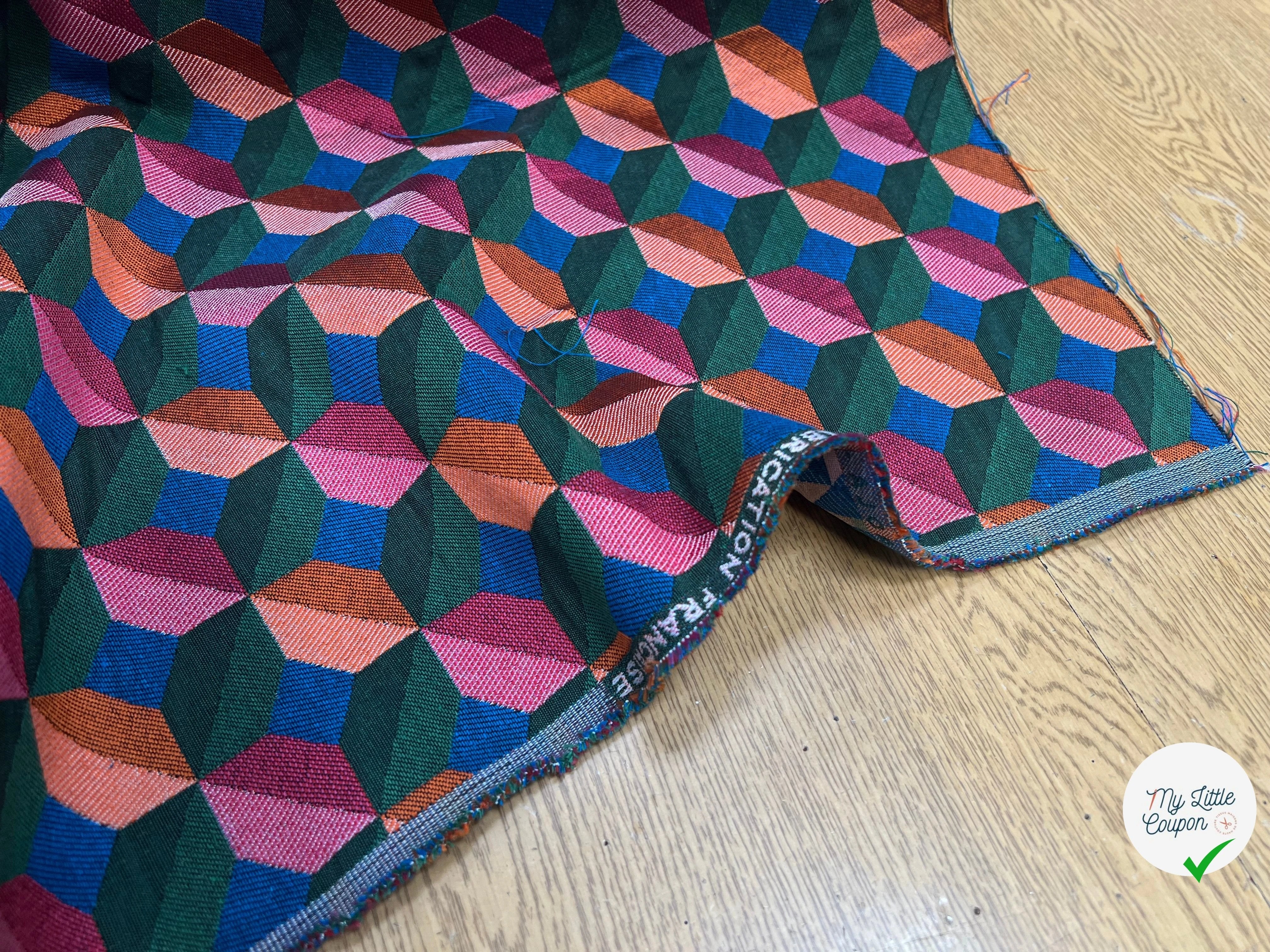 JACQUARD TISSÉ TEINT PAOLA ALLOVER VERT FUCHSIA - My Little Coupon