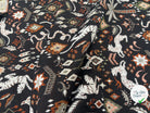 JACQUARD TISSÉ TEINT TIBET ALLOVER NOIR ORANGE - My Little Coupon