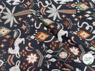 JACQUARD TISSÉ TEINT TIBET ALLOVER NOIR ORANGE - My Little Coupon