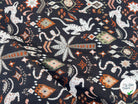 JACQUARD TISSÉ TEINT TIBET ALLOVER NOIR ORANGE - My Little Coupon