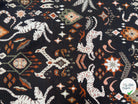 JACQUARD TISSÉ TEINT TIBET ALLOVER NOIR ORANGE - My Little Coupon