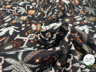 JACQUARD TISSÉ TEINT TIBET ALLOVER NOIR ORANGE - My Little Coupon
