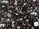 JACQUARD TISSÉ TEINT TIBET ALLOVER NOIR ORANGE - My Little Coupon