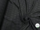 Tissu jacquard viscose laine géométrique noir - vue de la matière