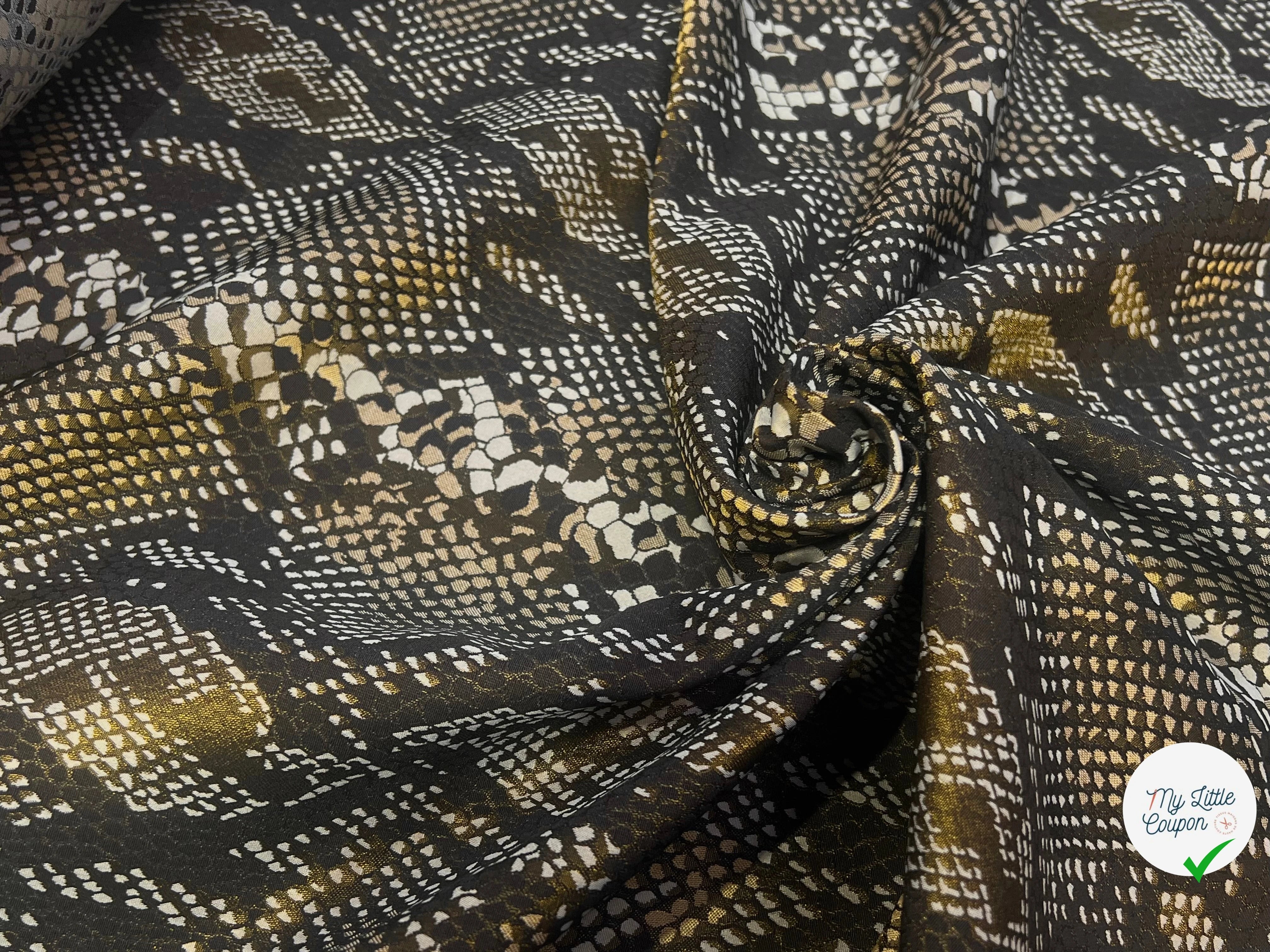 JACUQARD SERPENT DORÉE CUIVRE 19% COTON - My Little Coupon