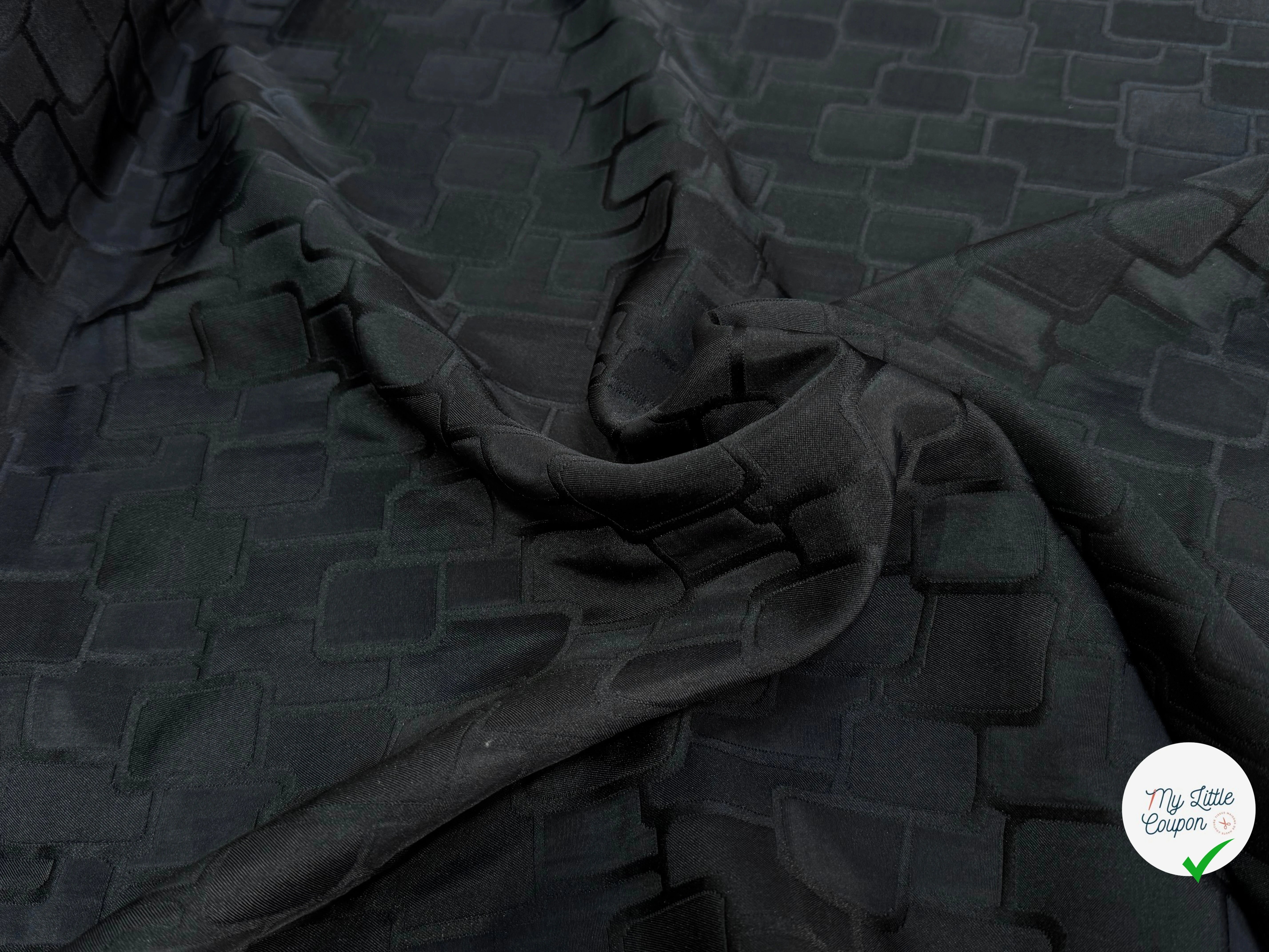 JAQUARD SOUPLE RECTANGLE NOIR - My Little Coupon