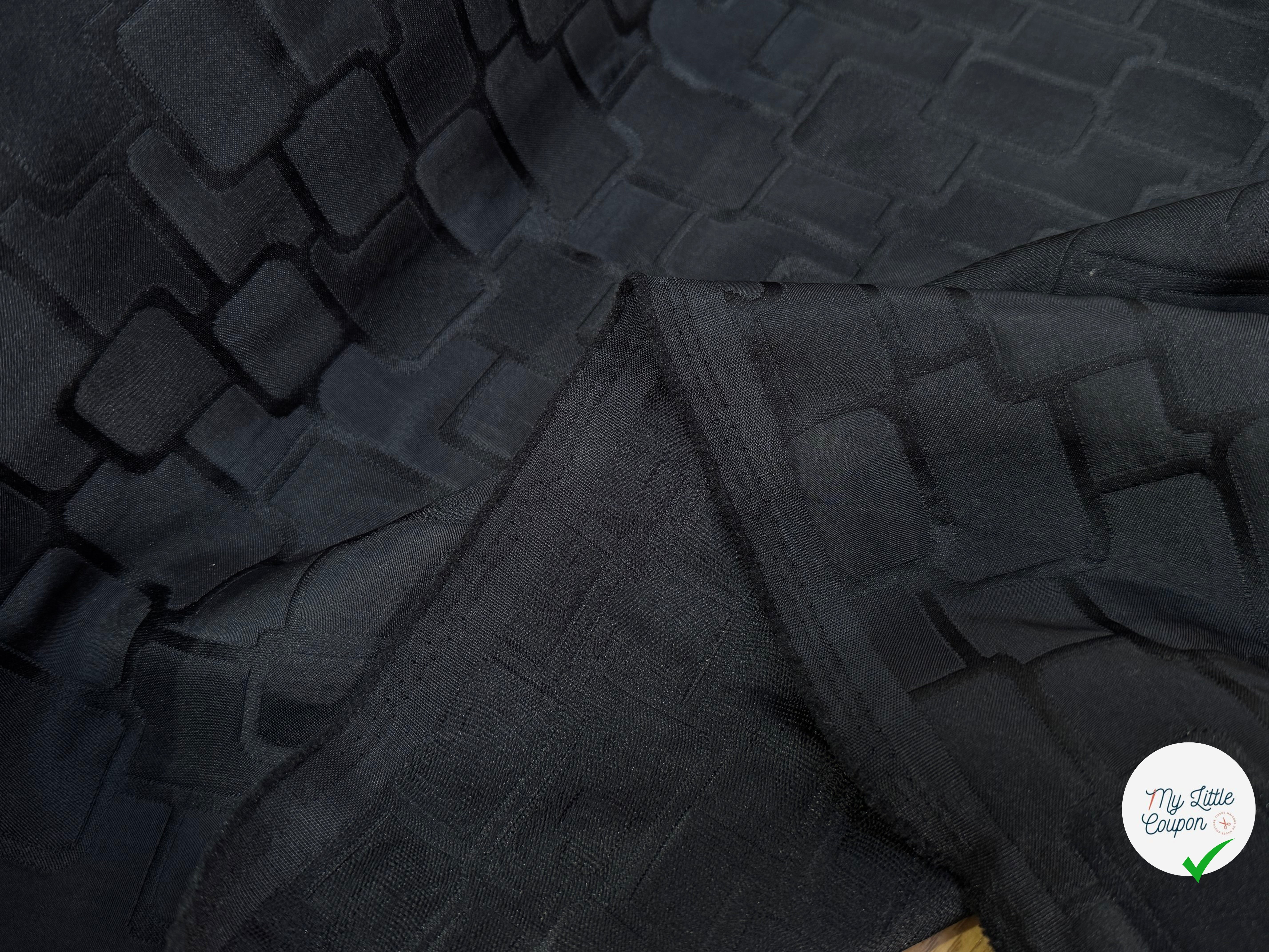 JAQUARD SOUPLE RECTANGLE NOIR - My Little Coupon