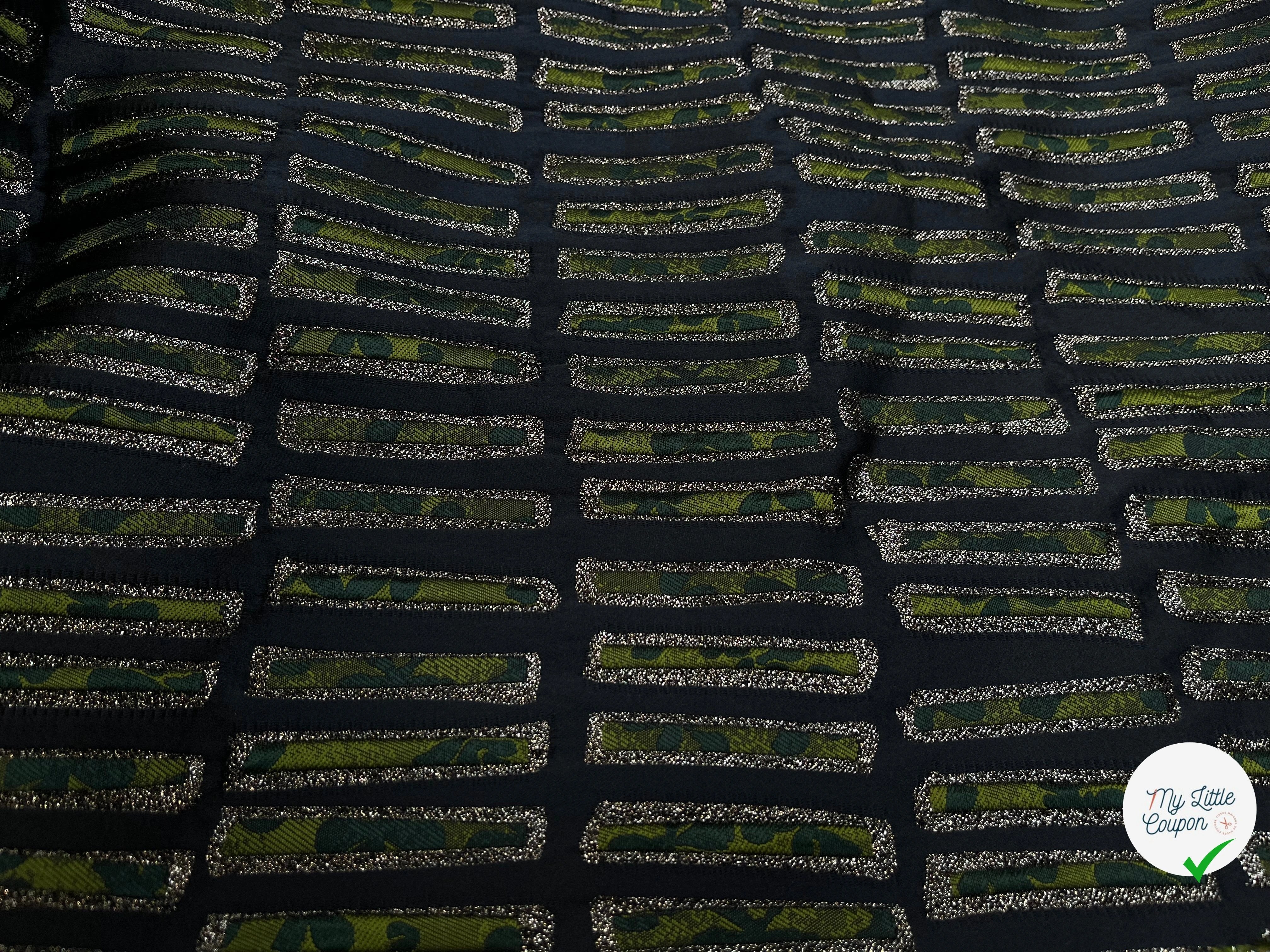 JAQUARD ULTRA CHIC GEOMETRIE VERT - My Little Coupon