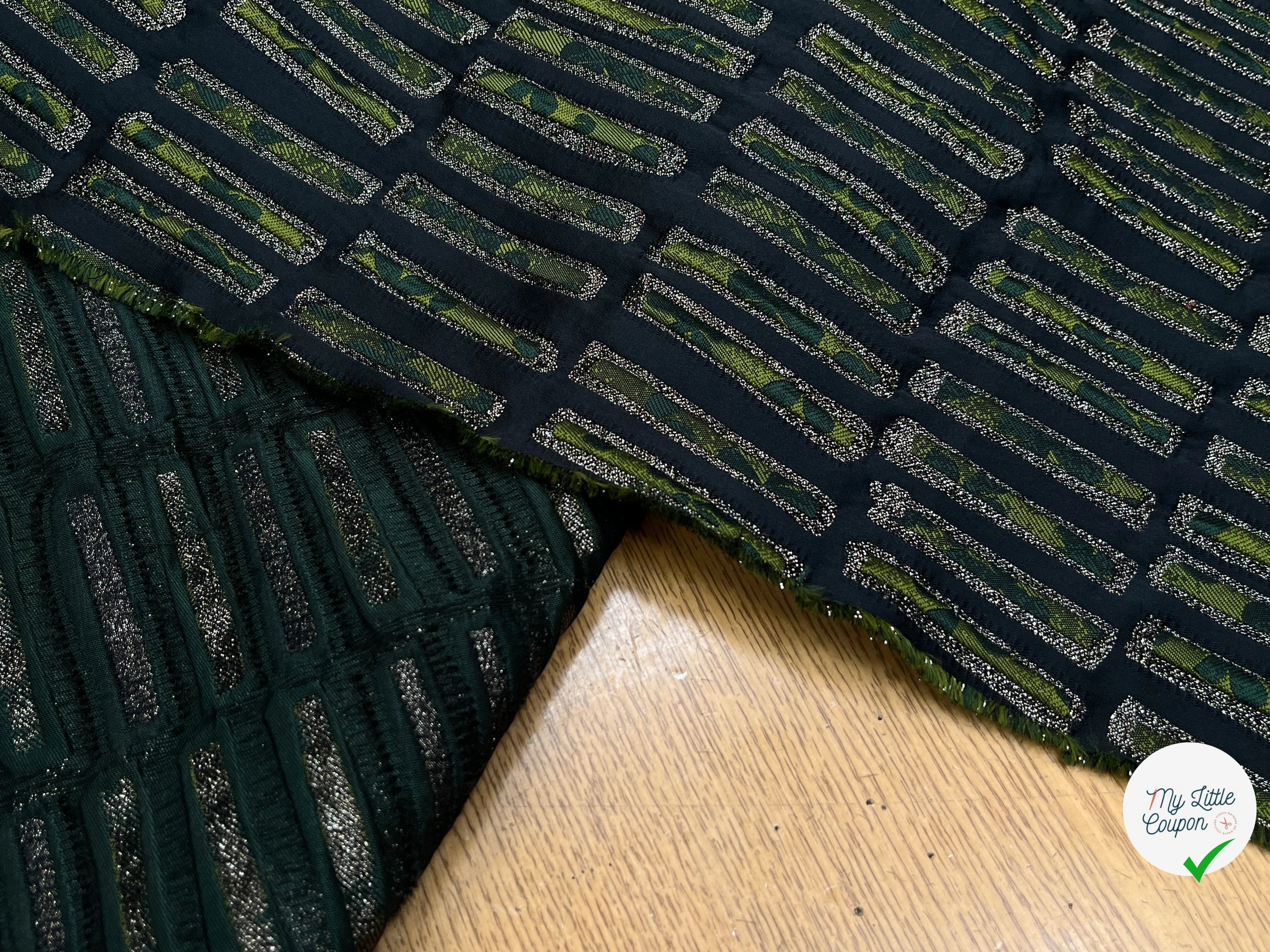JAQUARD ULTRA CHIC GEOMETRIE VERT - My Little Coupon