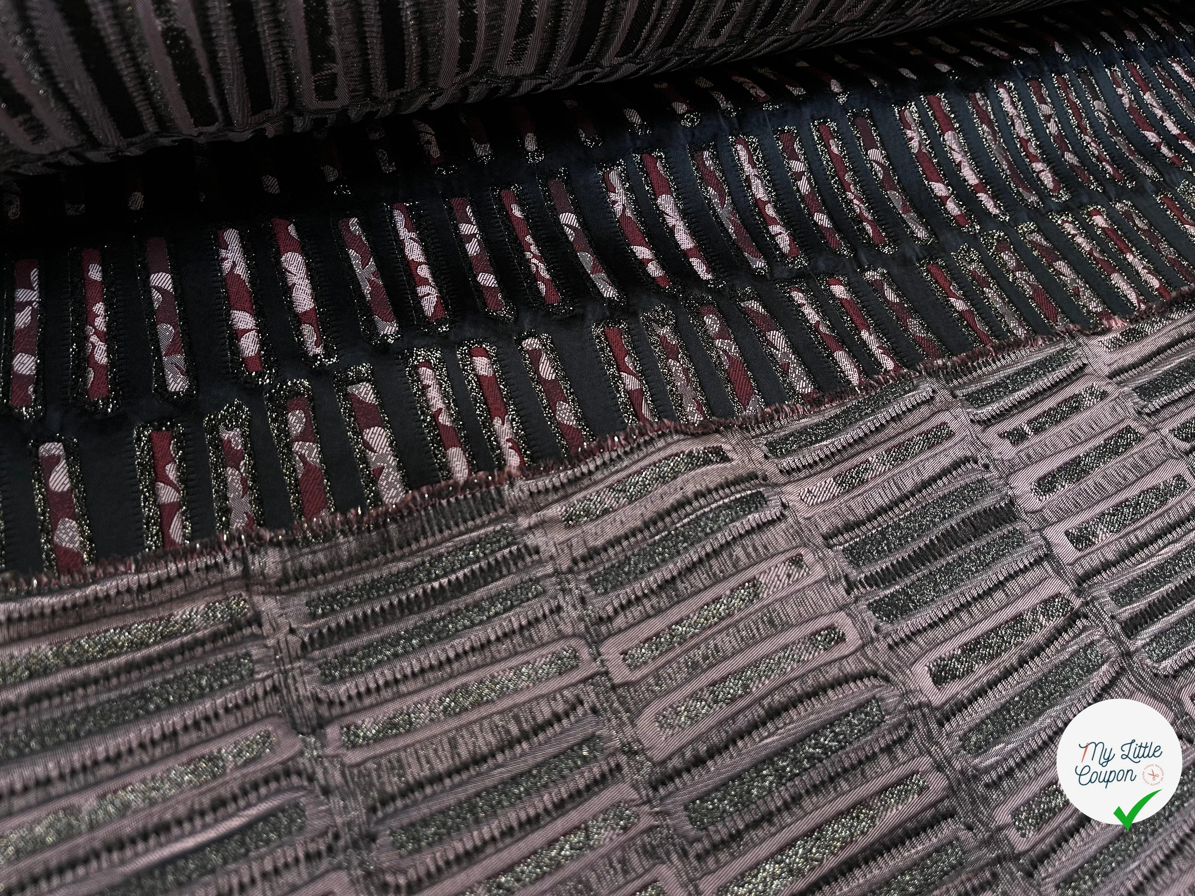 JAQUARD ULTRA CHIC GEOMETRIE VIOLET - My Little Coupon