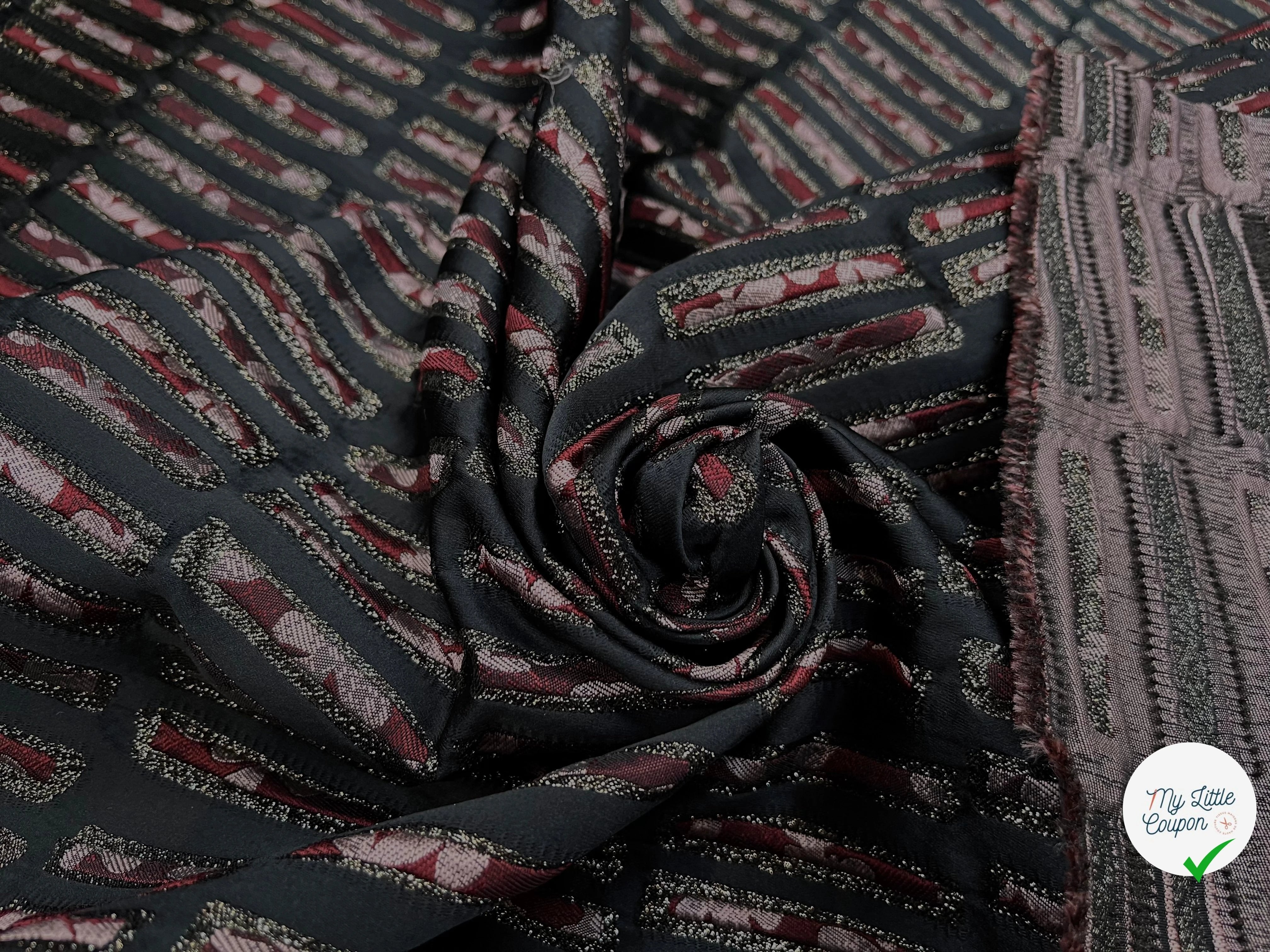 JAQUARD ULTRA CHIC GEOMETRIE VIOLET - My Little Coupon