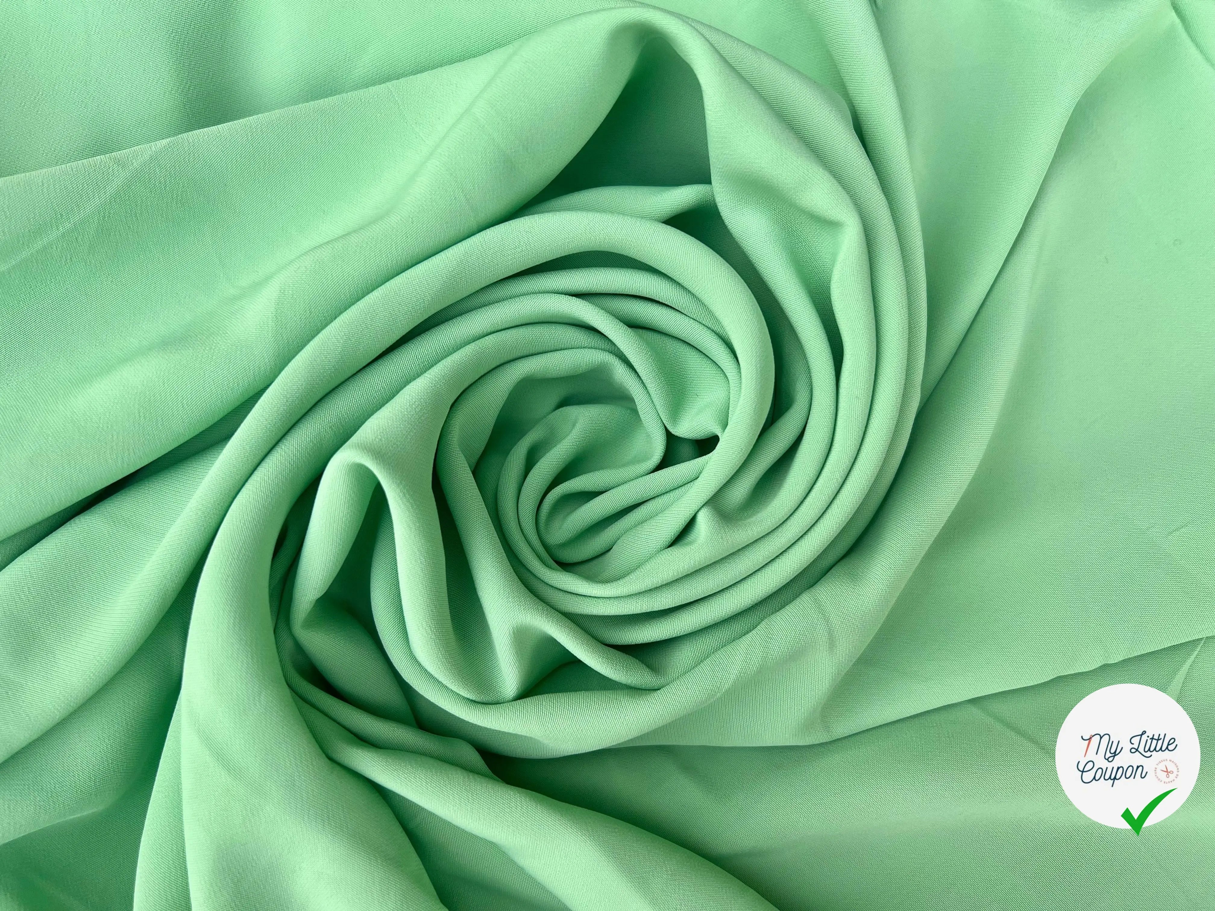 JAVANAISE VERT ANIS 100% VISCOSE - My Little Coupon - tissu - coudre