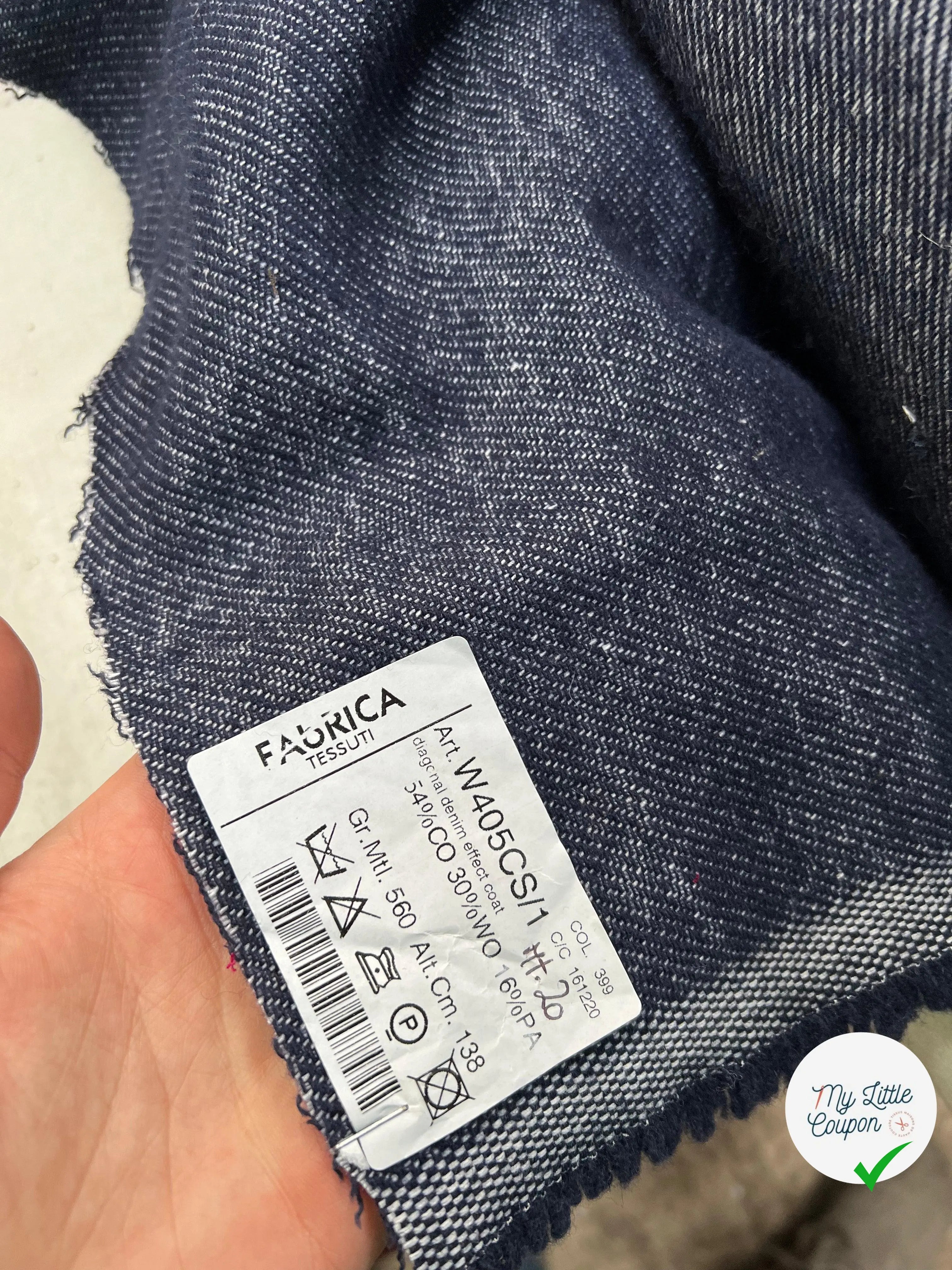 JEAN DE LAINE INDIGO - My Little Coupon - tissu - coudre