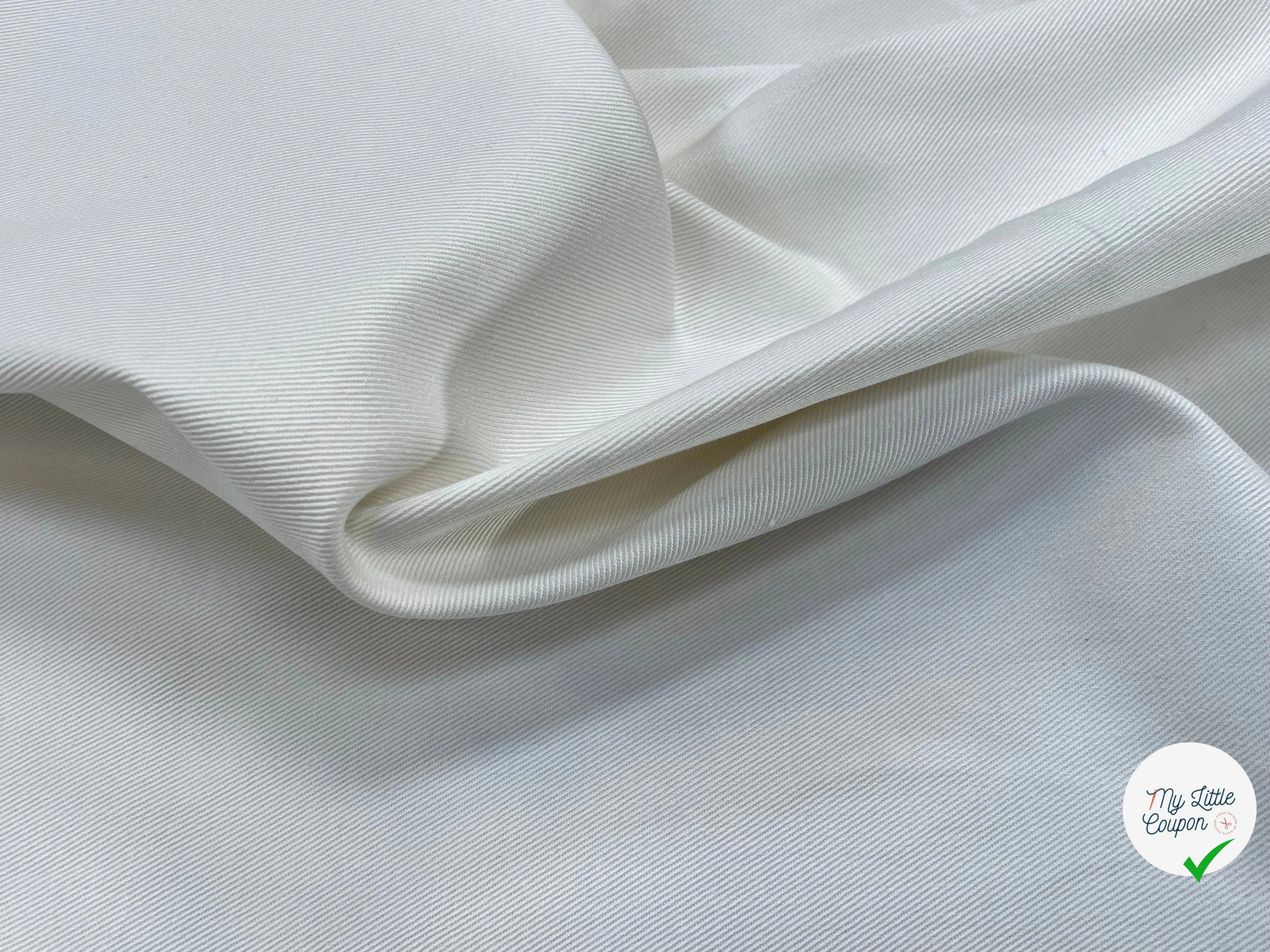 JEAN DENIM PRESTIGE PEIGNÉ SANMERO BLANC 99% COTON LÉGÈREMENT DOUX - My Little Coupon