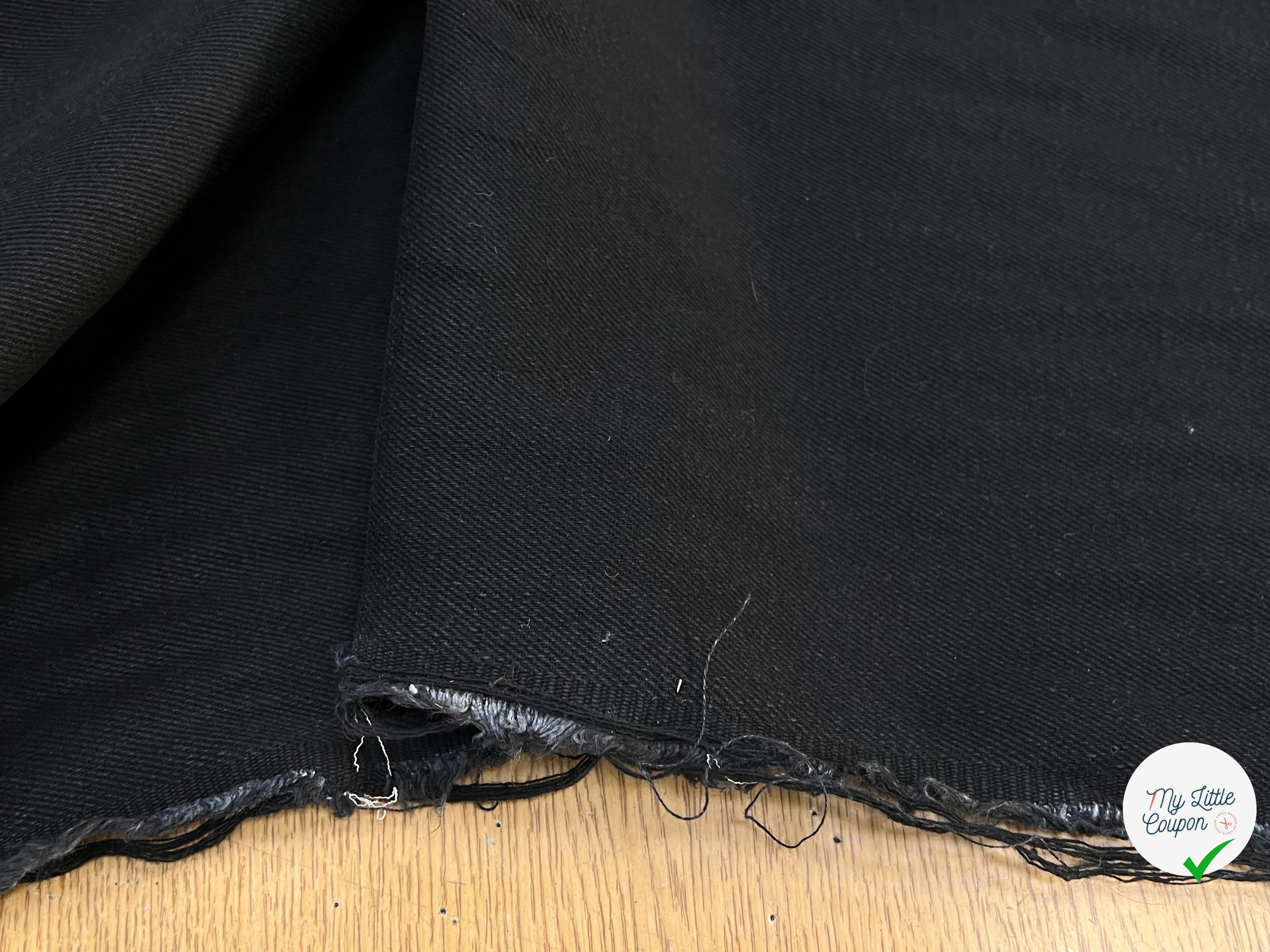 JEAN DENIM PRESTIGE SANMERO NOIR PROFOND 158CM 100% COTON - My Little Coupon